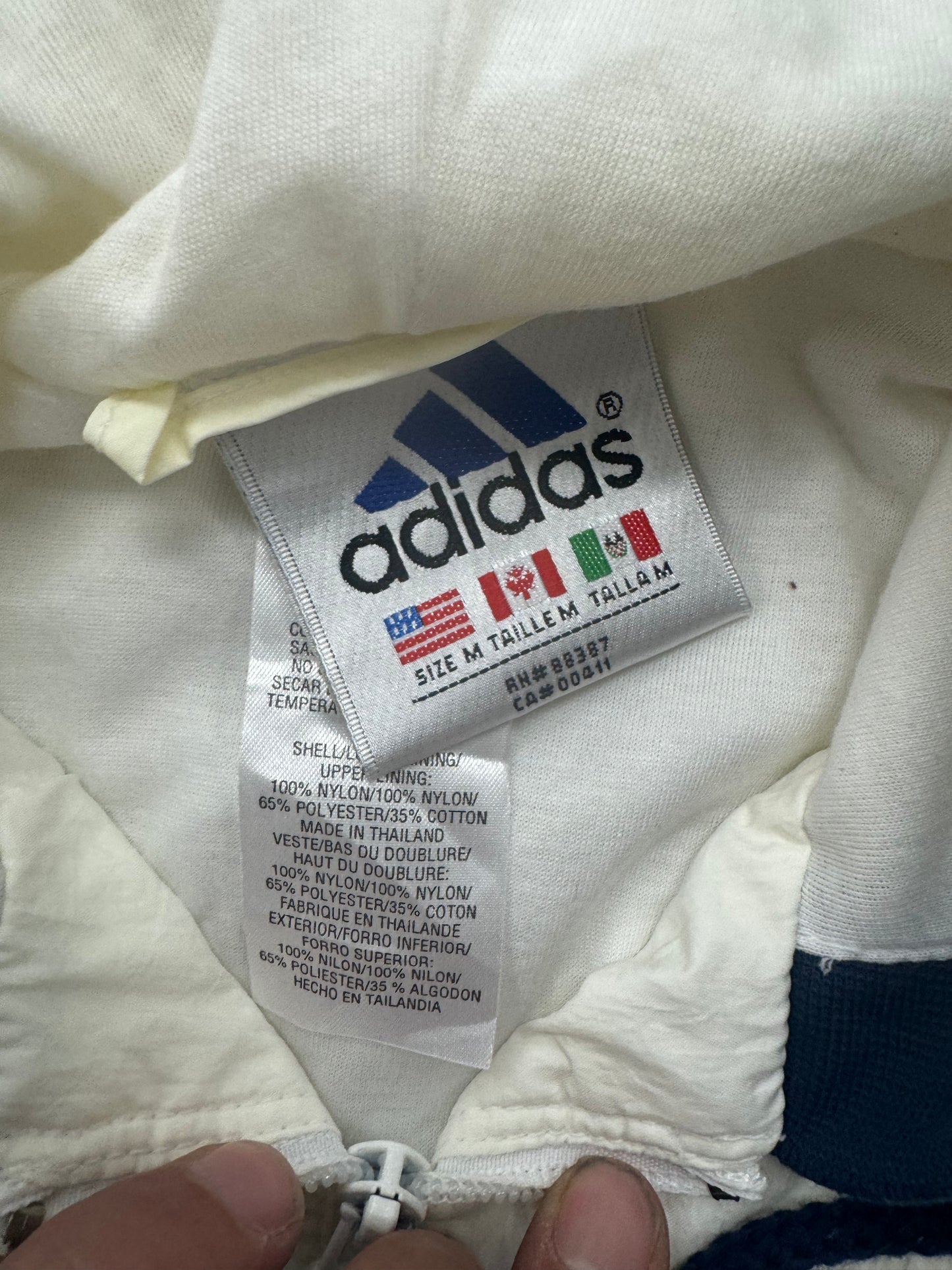 Vintage Adidas Sportswear Windbreaker/Track Zip Up Jacket(Medium)