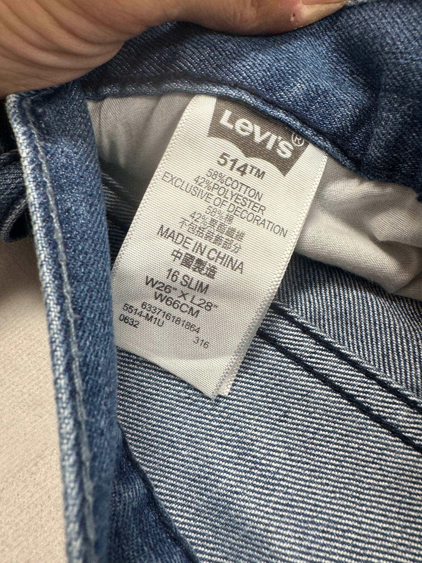 Vintage Levi's 514 Straight Dark Wash Denim Pants Jeans(26 x 28)