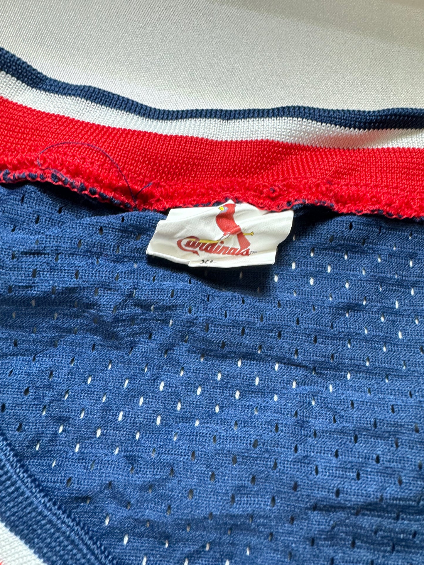 Vintage St. Louis Cardinals Warm Up MLB Navy Jersey(XL)