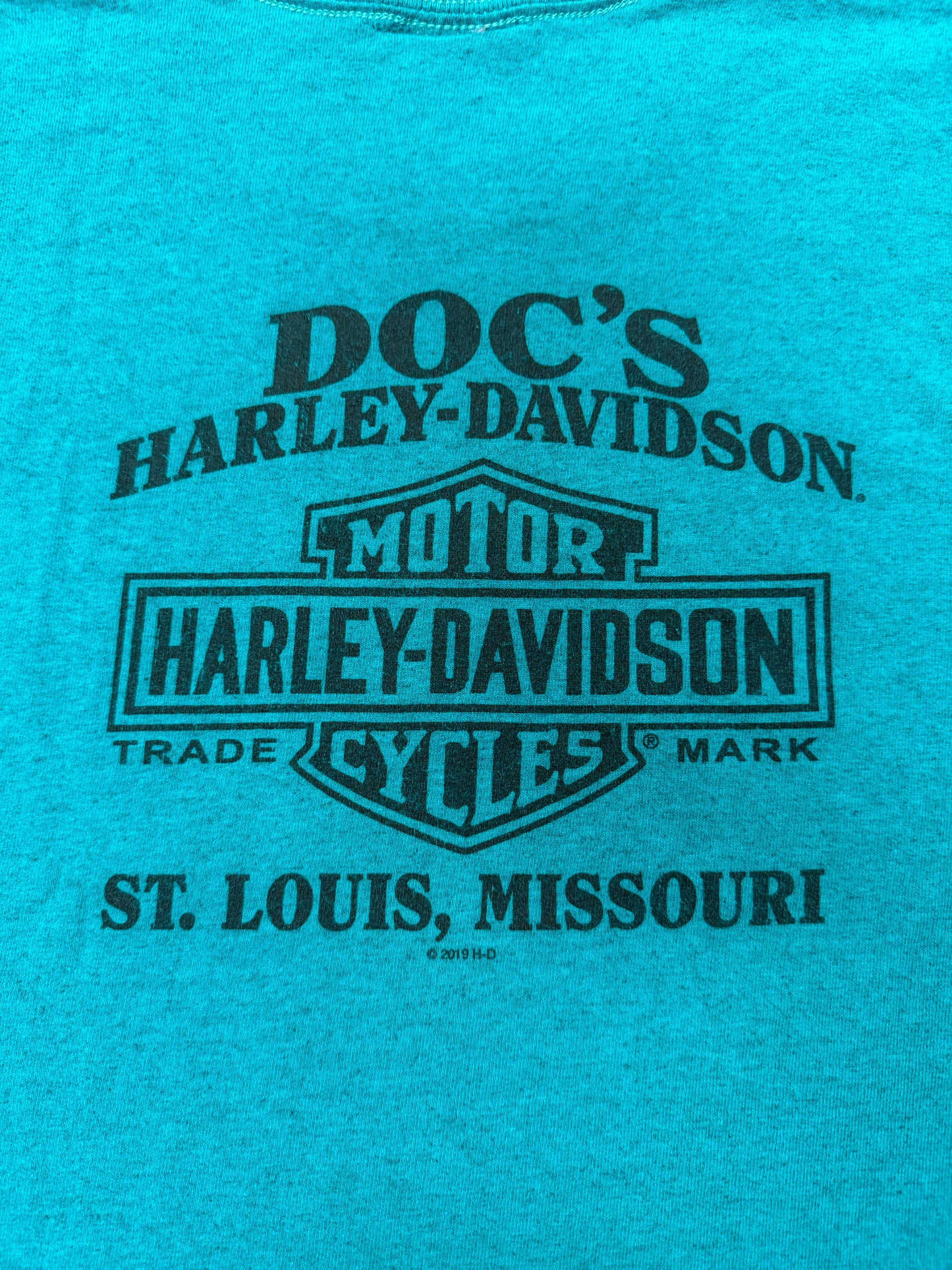 Vintage Harley Davidson Biker Logo St. Louis Missouri Tee(Large)