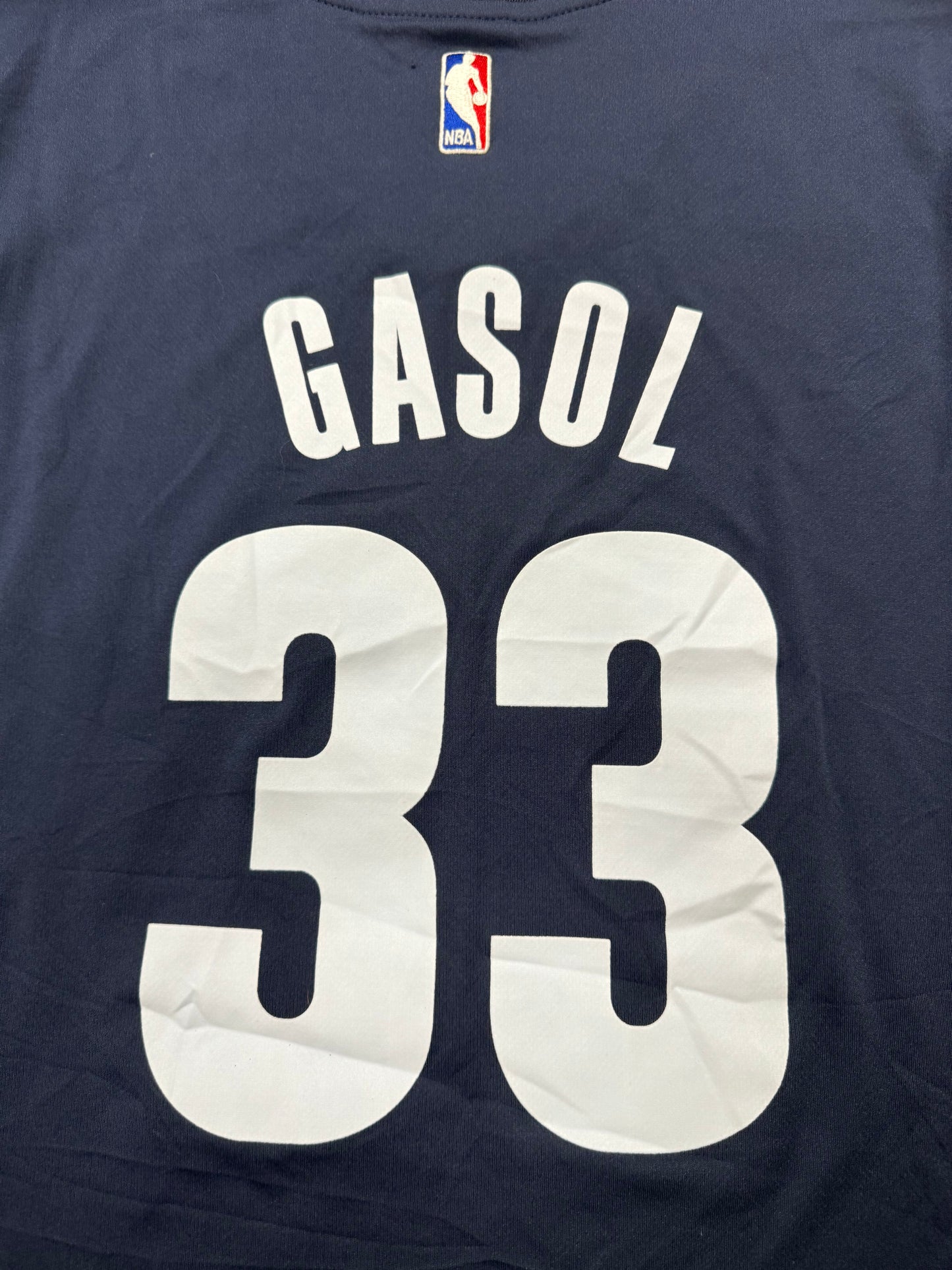 Vintage Memphis Grizzlies NBA Marc Gasol Navy Basketball Jersey(Small)