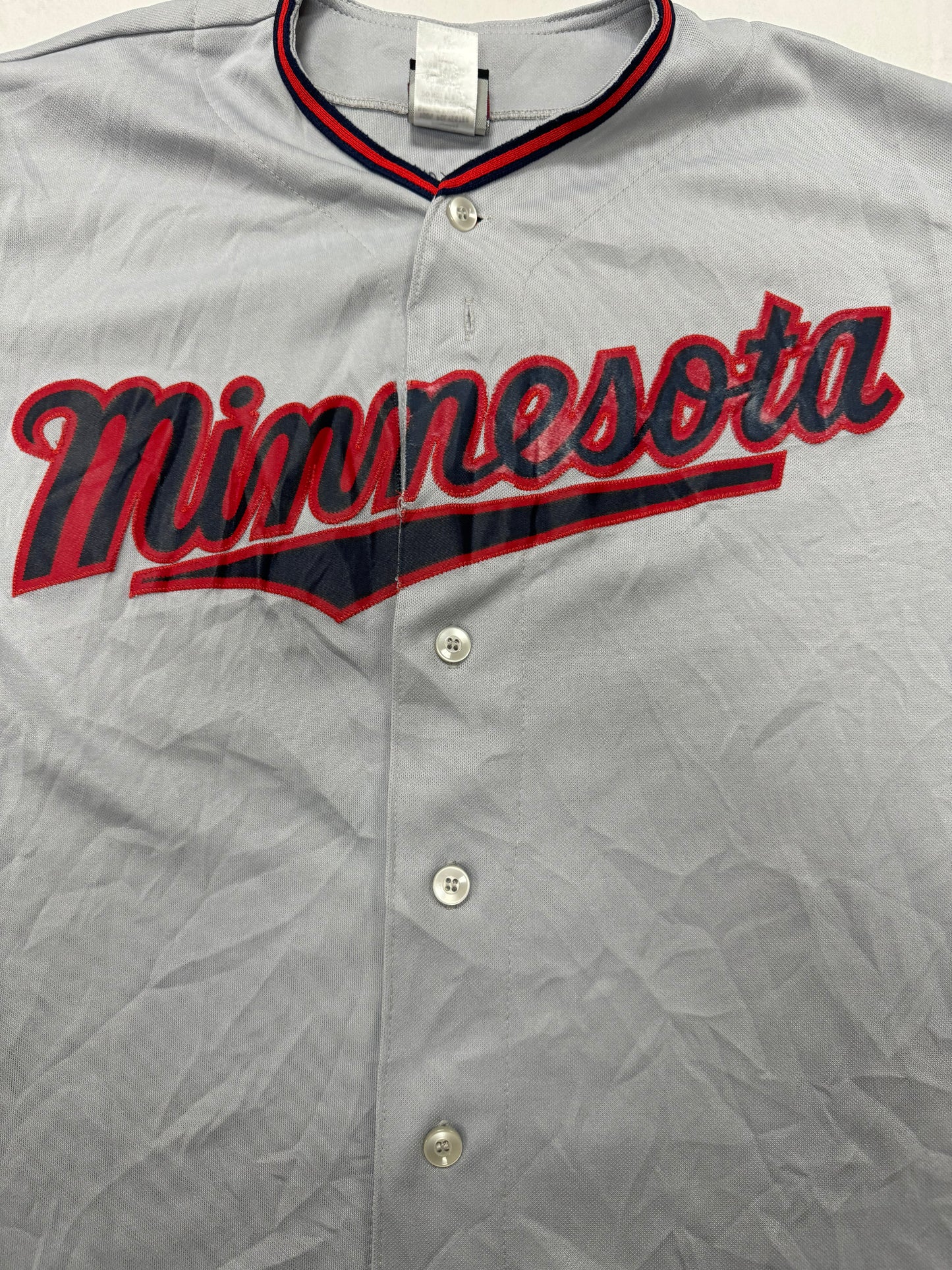 Vintage Minnesota Twins MLB Joe Mauer Grey Baseball Jersey(Medium)