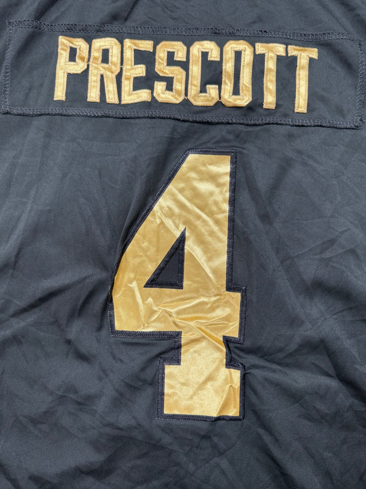 Vintage Dallas Cowboys NFL Dak Prescott Black Army Football Jersey(Large)