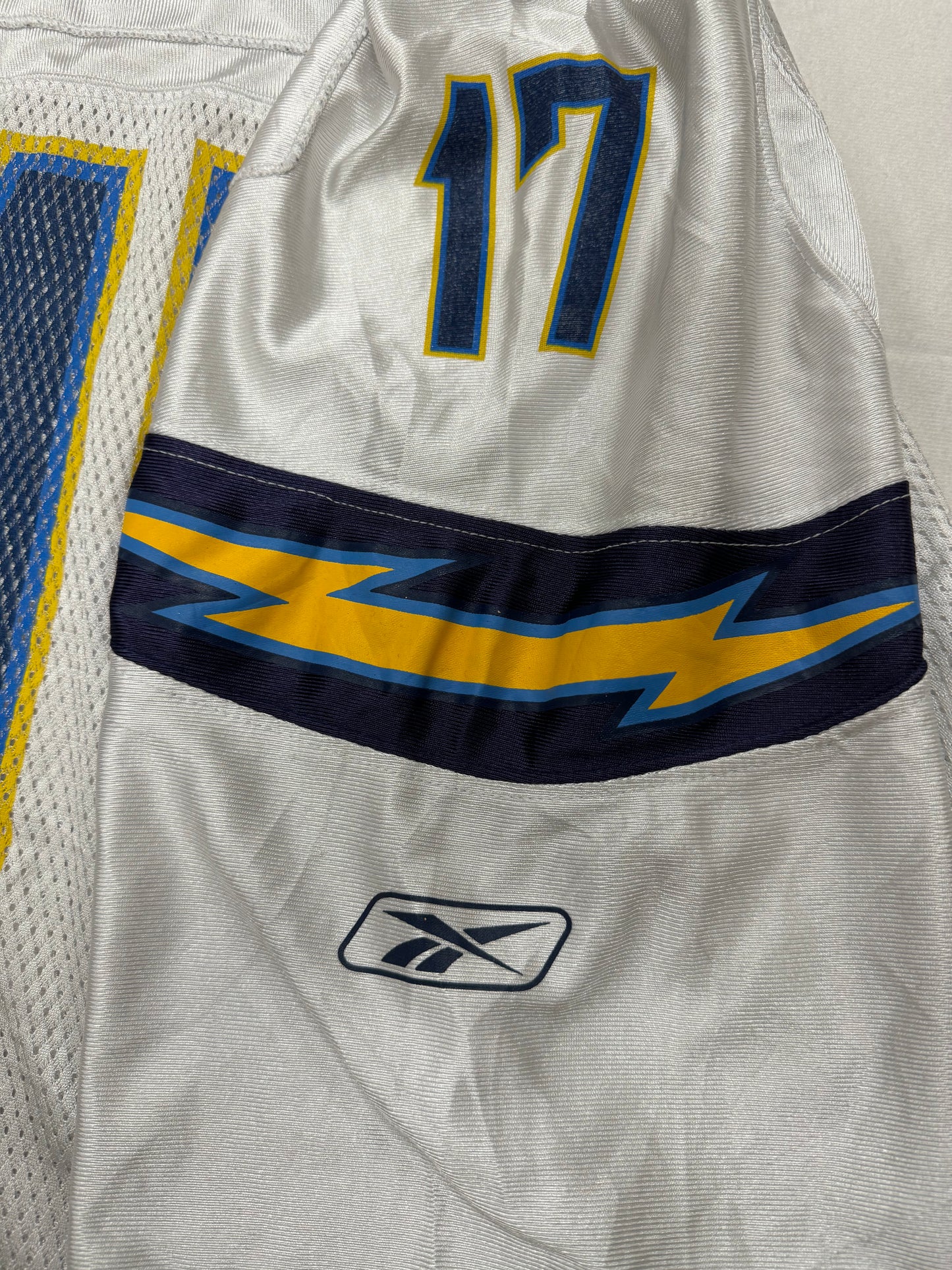 Vintage Los Angeles Chargers NFL Phillip Rivers White Custom Football Jersey(XL)