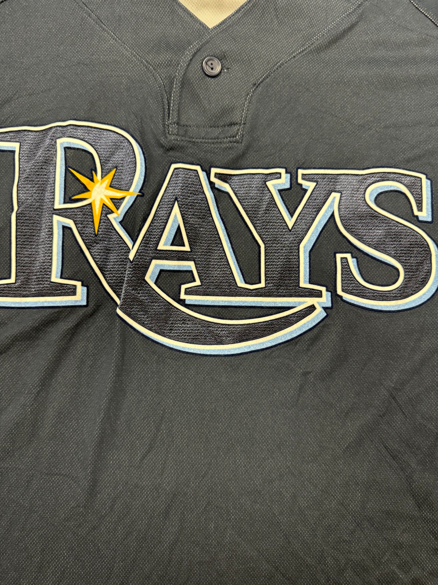 Vintage Tampa Bay Rays MLB Team Navy Baseball Jersey(Large)