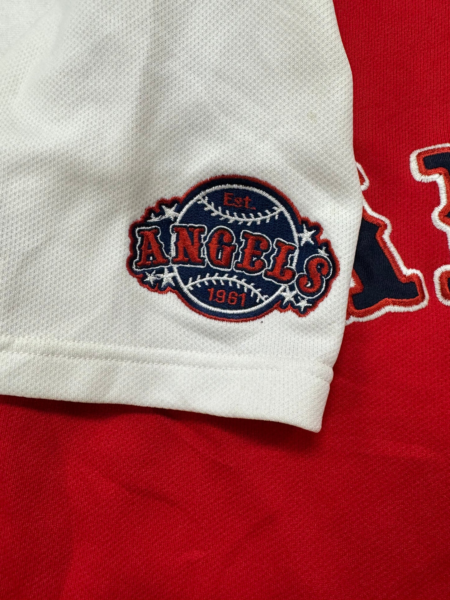 Vintage Anaheim Los Angeles Angels MLB Team Red Baseball Jersey(Large)