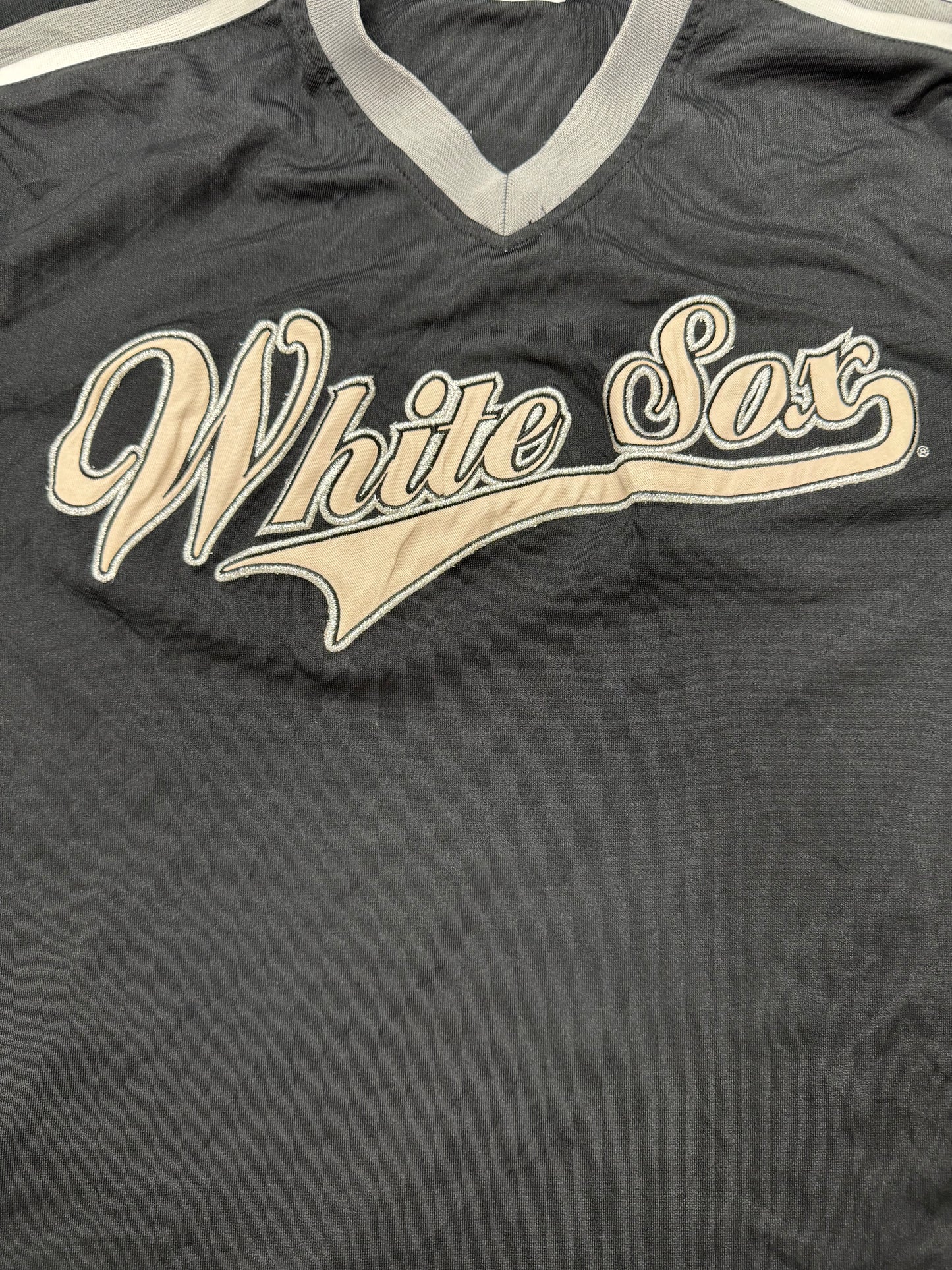 Vintage Chicago White Sox MLB Team Black Baseball Jersey(Women's Medium)