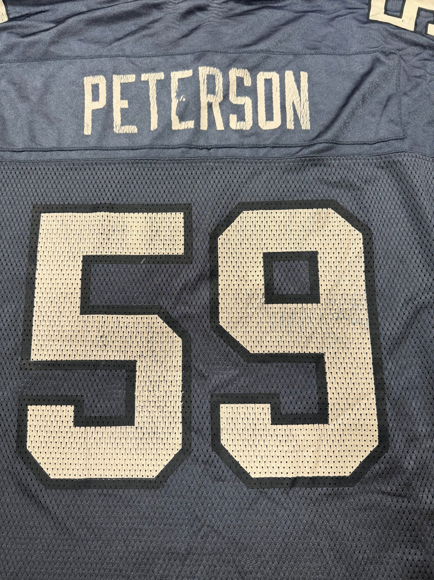 Vintage Seattle Seahawks NFL Julian Peterson Blue Football Jersey(XL)