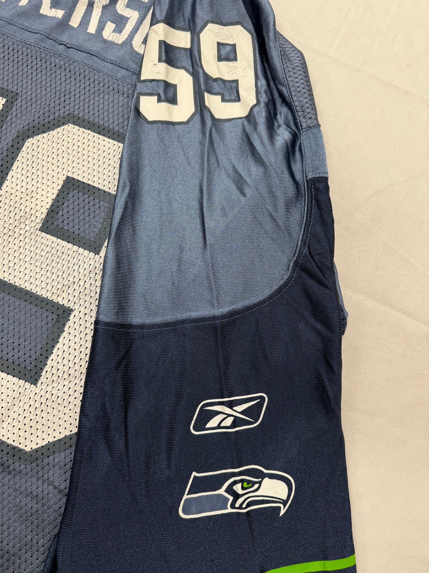 Vintage Seattle Seahawks NFL Julian Peterson Blue Football Jersey(XL)