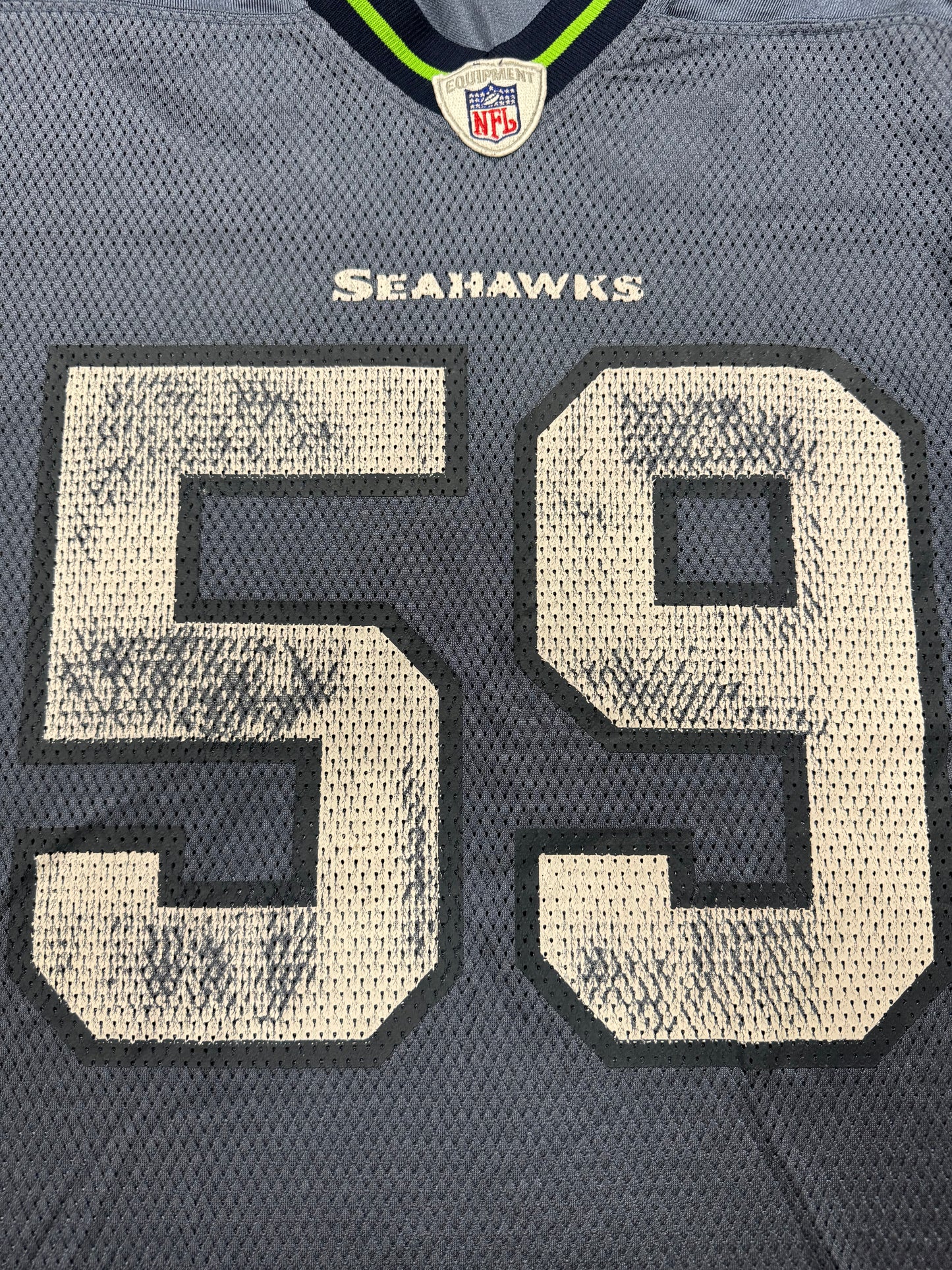 Vintage Seattle Seahawks NFL Julian Peterson Blue Football Jersey(XL)