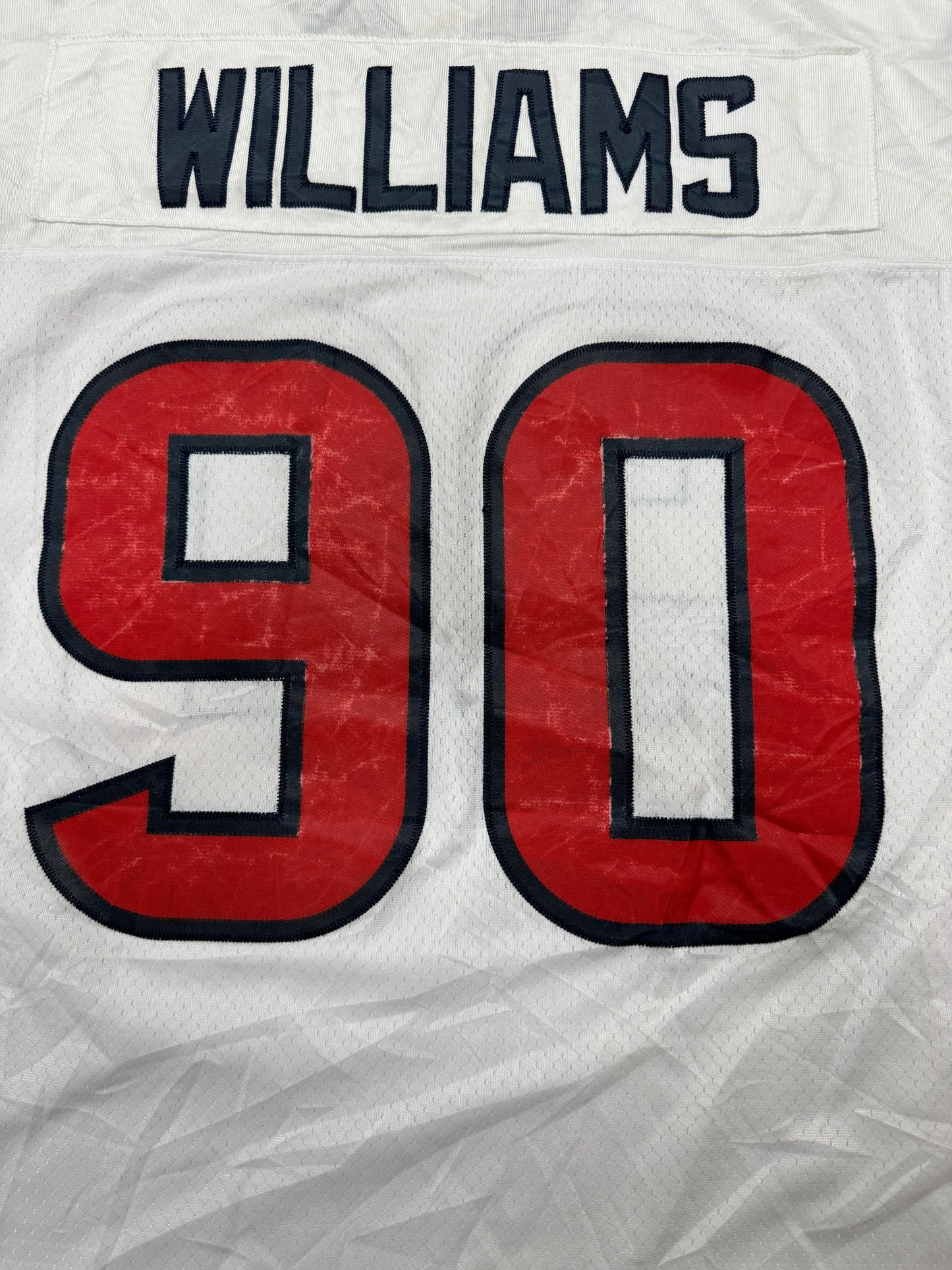 Vintage Houston Texans NFL Mario Williams White Football Jersey(Large)