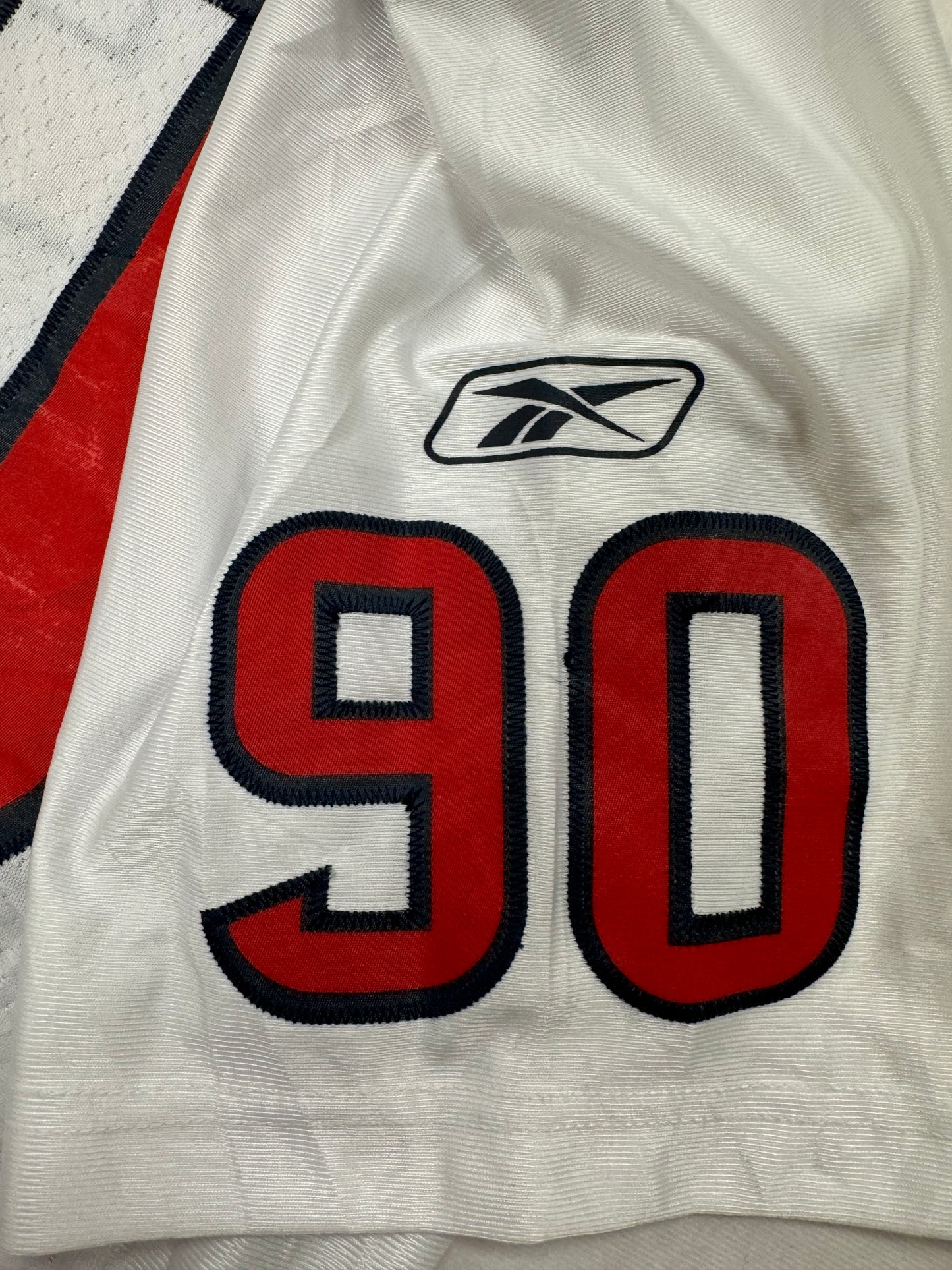 Vintage Houston Texans NFL Mario Williams White Football Jersey(Large)