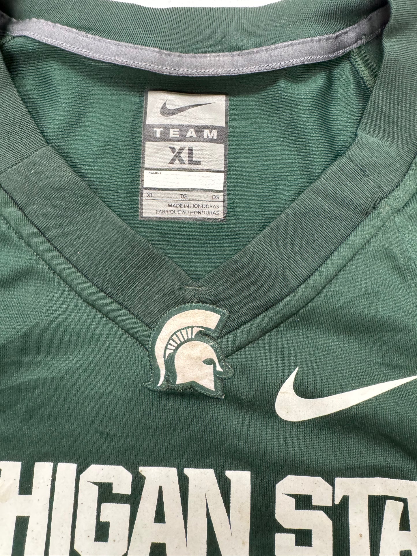 Vintage Michigan State Spartans NCAA College Football Green Jersey(XL)