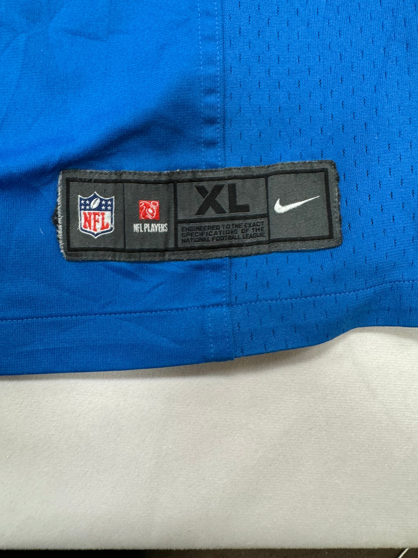 Vintage Detriot Lions NFL Louis Delmas Blue Football Jersey(XL)