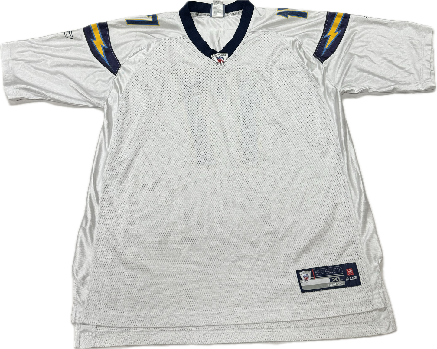 Vintage Los Angeles Chargers NFL Phillip Rivers White Custom Football Jersey(XL)