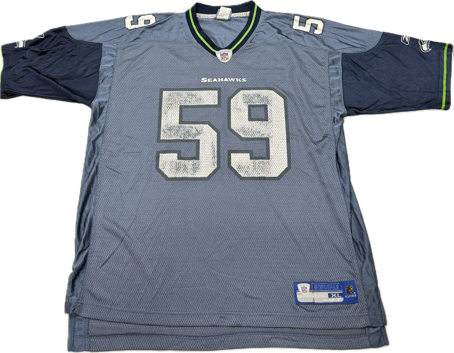 Vintage Seattle Seahawks NFL Julian Peterson Blue Football Jersey(XL)