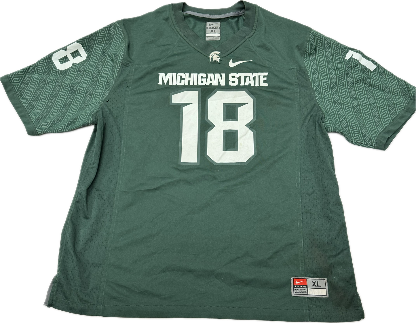 Vintage Michigan State Spartans NCAA College Football Green Jersey(XL)