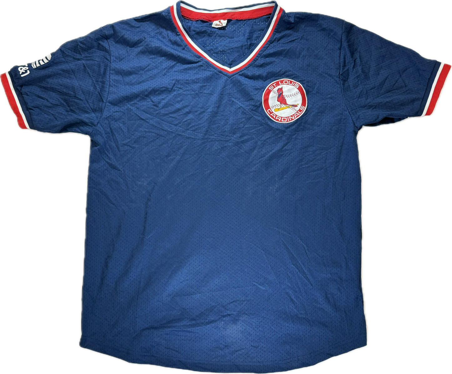 Vintage St. Louis Cardinals Warm Up MLB Navy Jersey(XL)