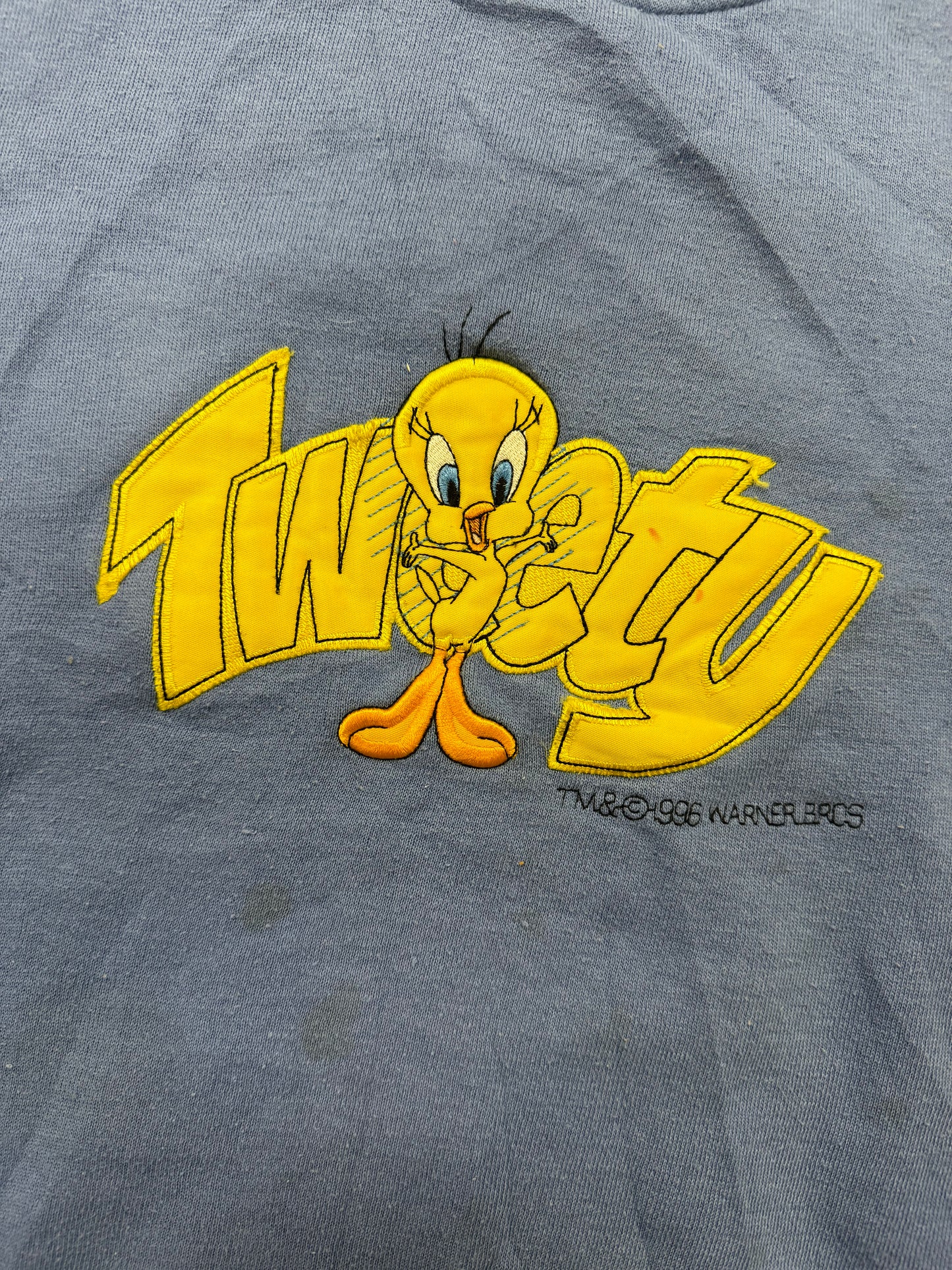 Vintage Looney Tunes Tweety Bird Crewneck Sweatshirt(Large)