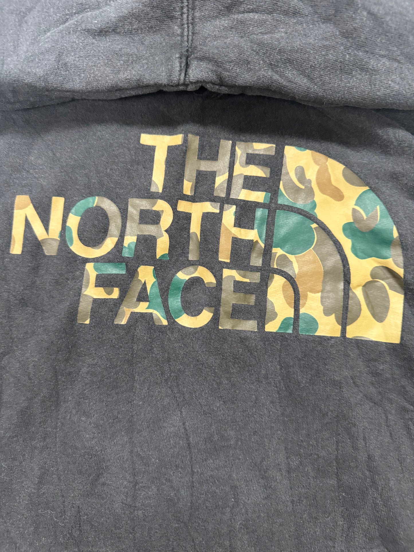 Vintage The North Face Camo Hooded Sweatshirt(Large)