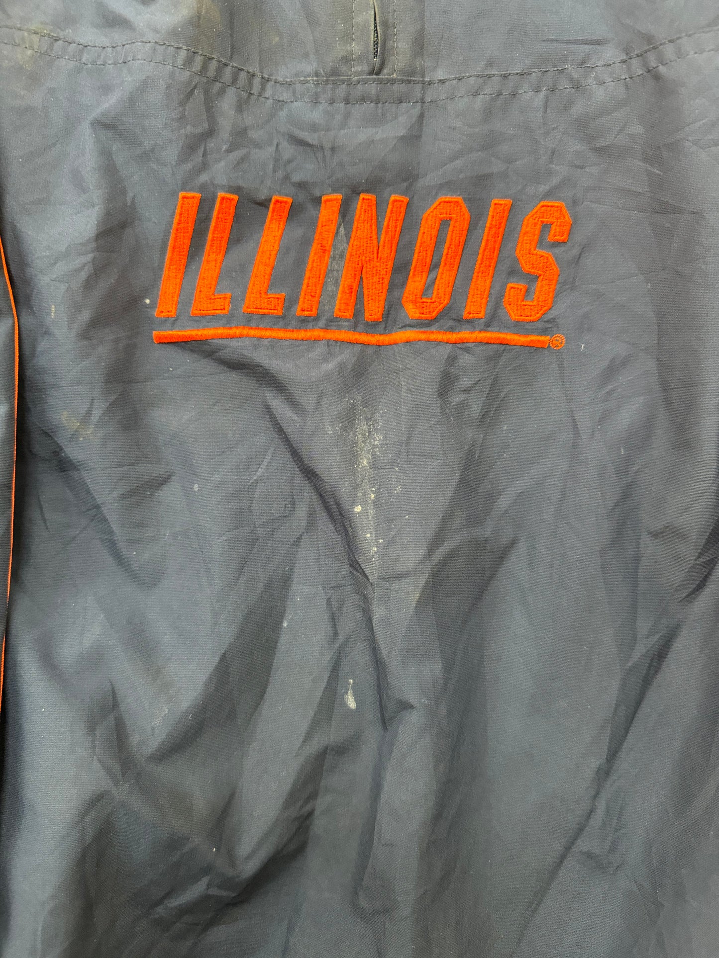 Vintage Nike Illinois NCAA College Zip Up Windbreaker Jacket(Large)