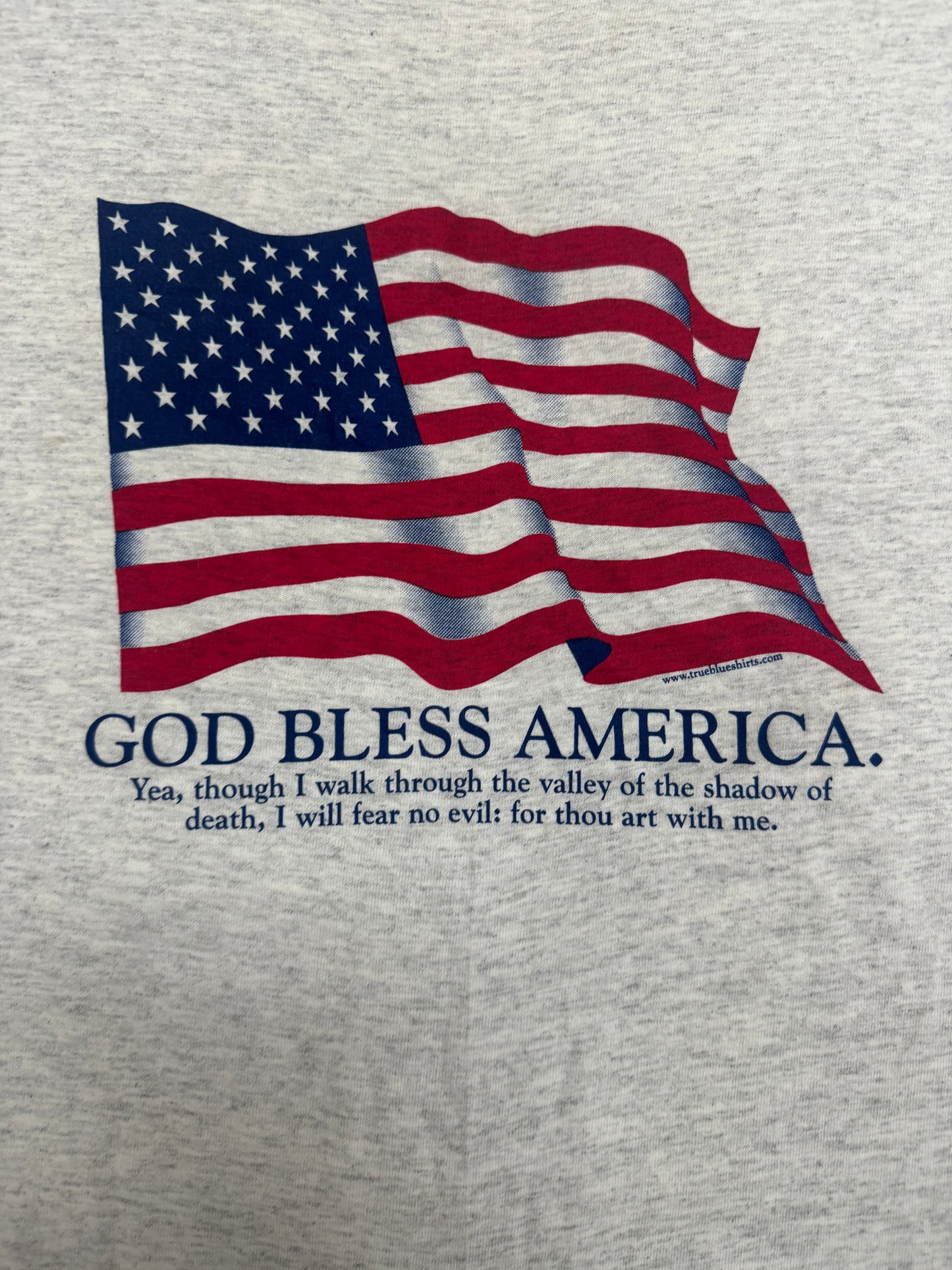 Vintage God Bless America USA Logo Tee Shirt(XXL)