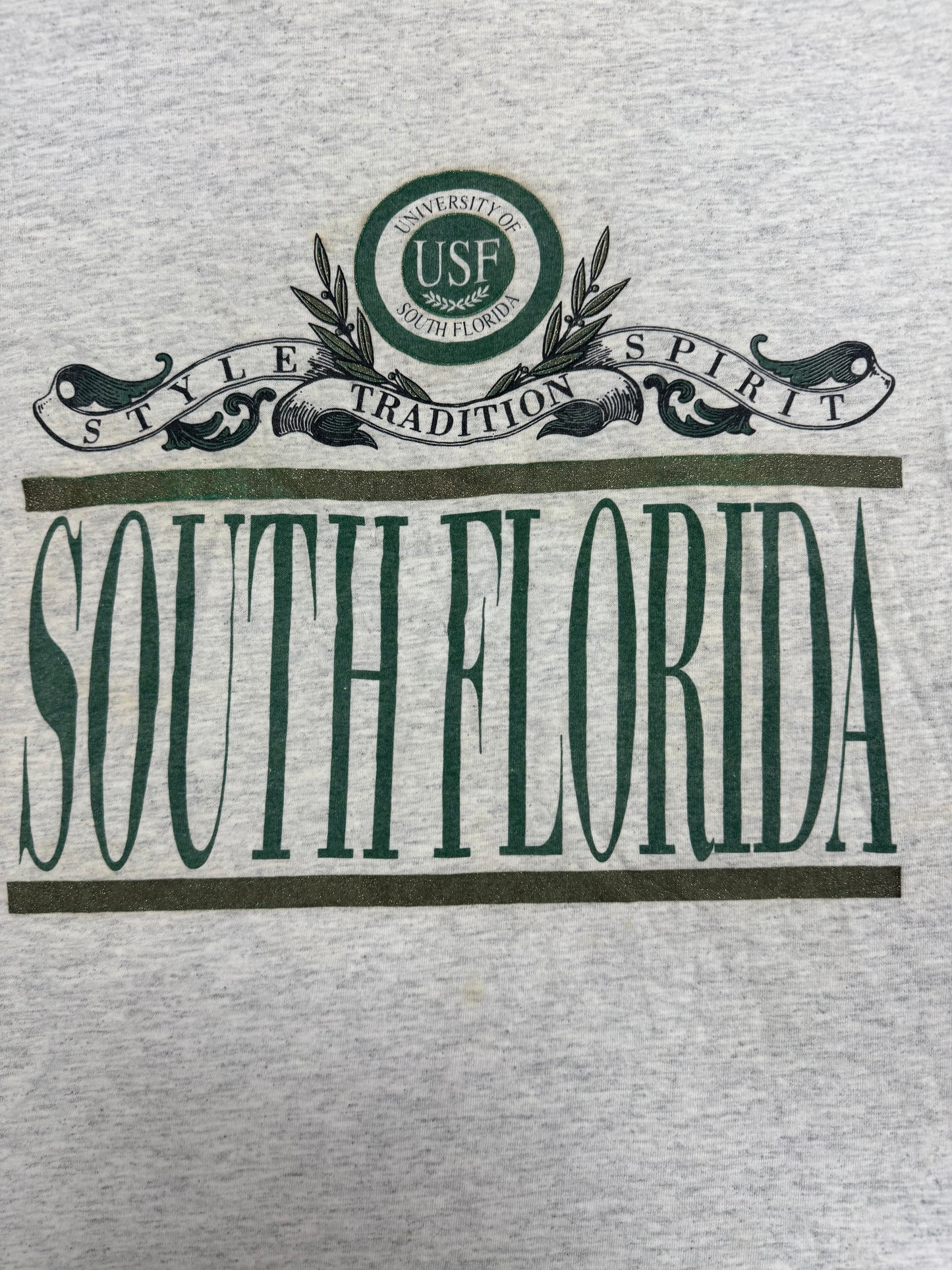 Vintage University of South Florida USF Shield Logo Tee Shirt(Medium)