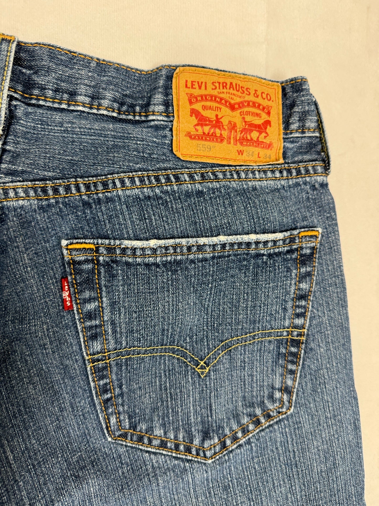 Vintage Levi's 559 Straight Dark Wash Denim Pants Jeans(34 x 34)