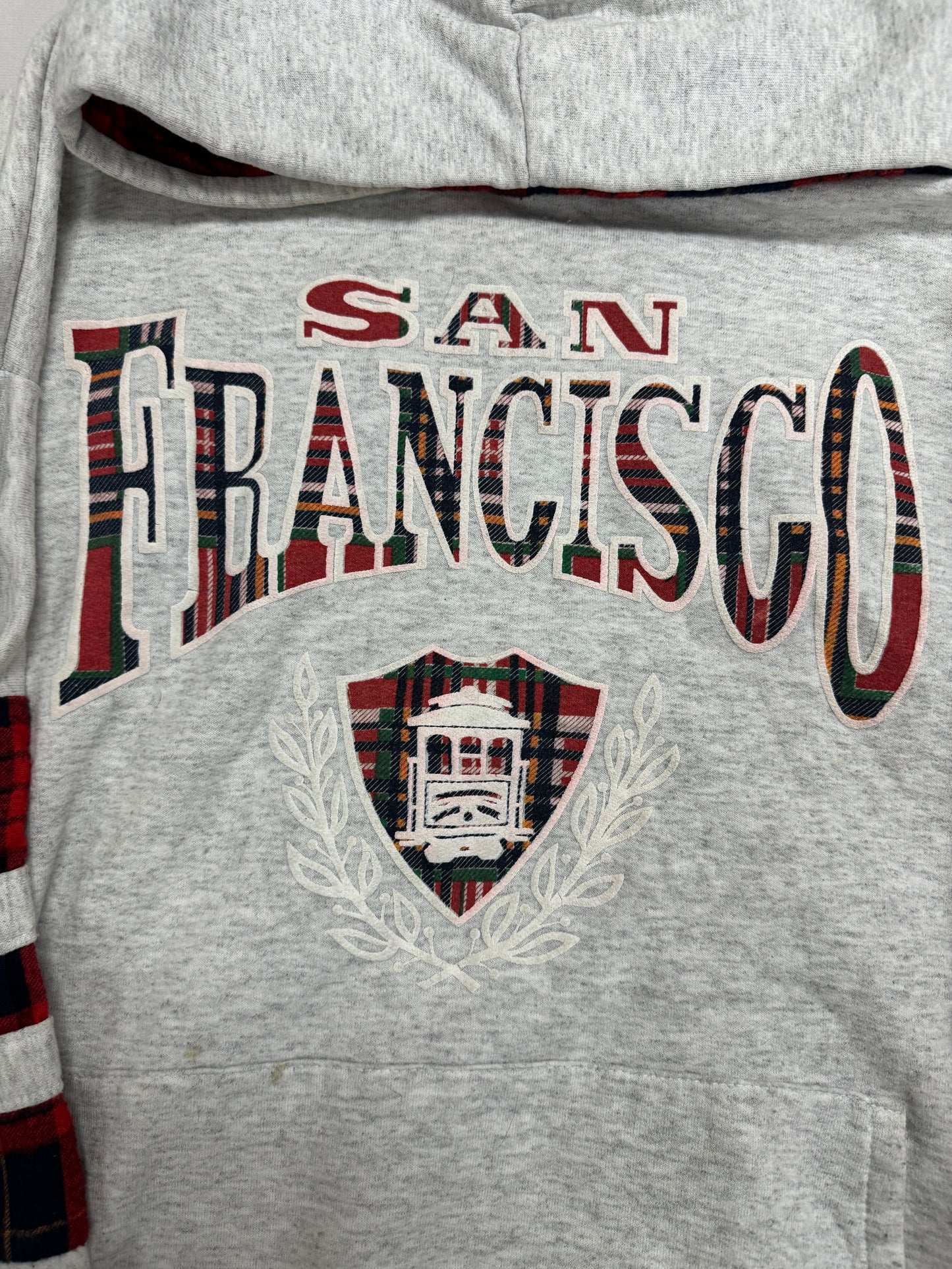 Vintage San Francisco University Shield Logo Hooded Sweatshirt(Large)