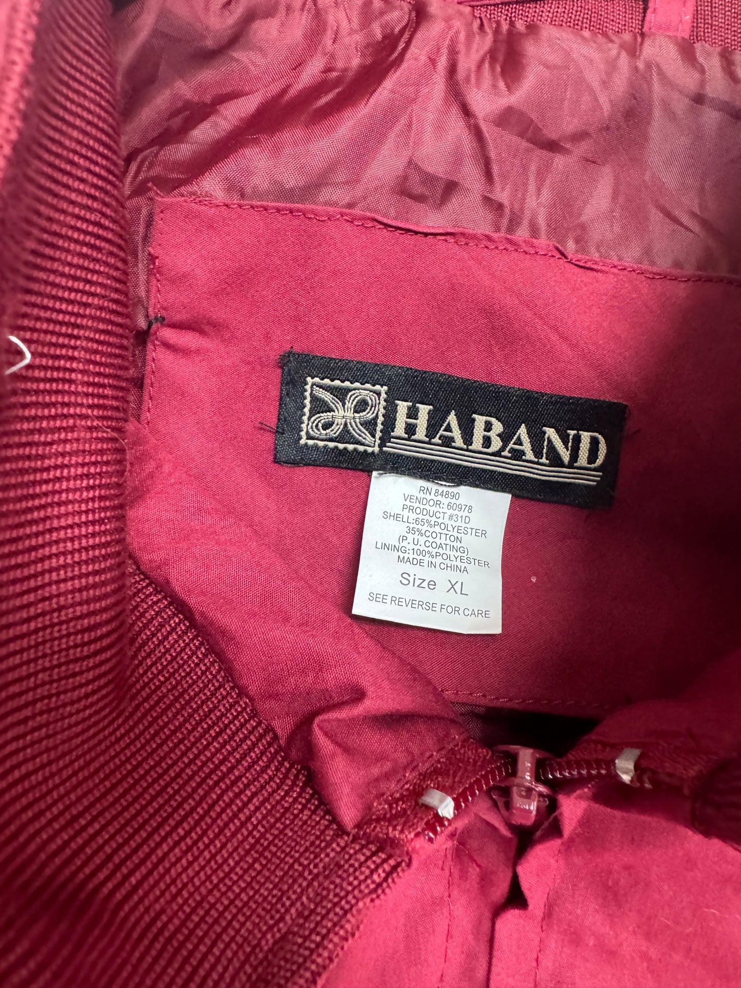 Vintage Haband Nylon Windbreaker/Track Jacket(XL)