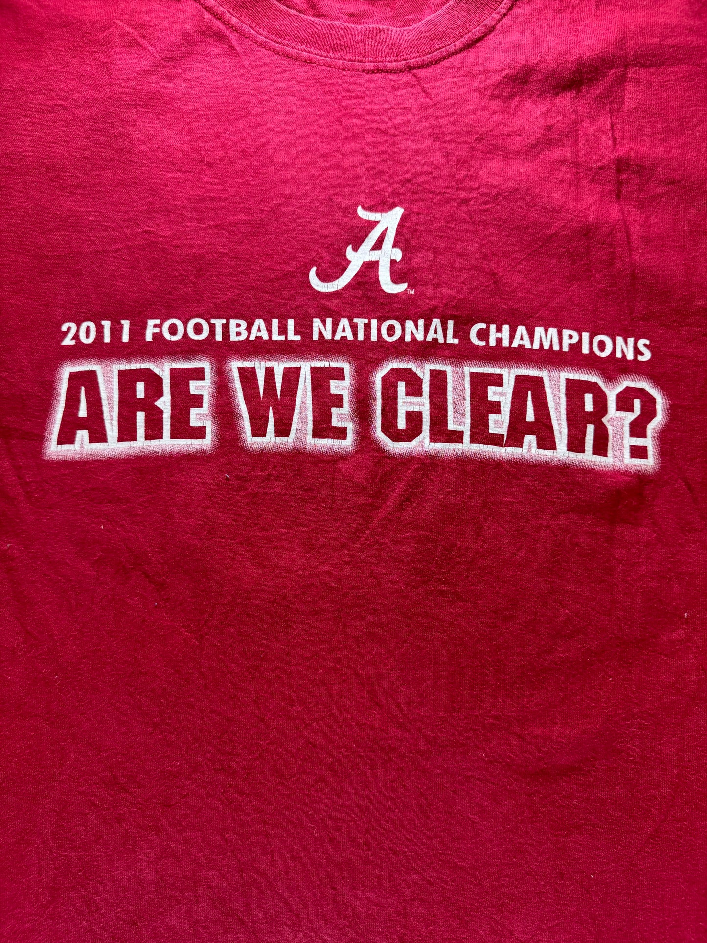 Vintage 2011 Alabama Crimson Tide NCAA National Championship Tee(XXL)