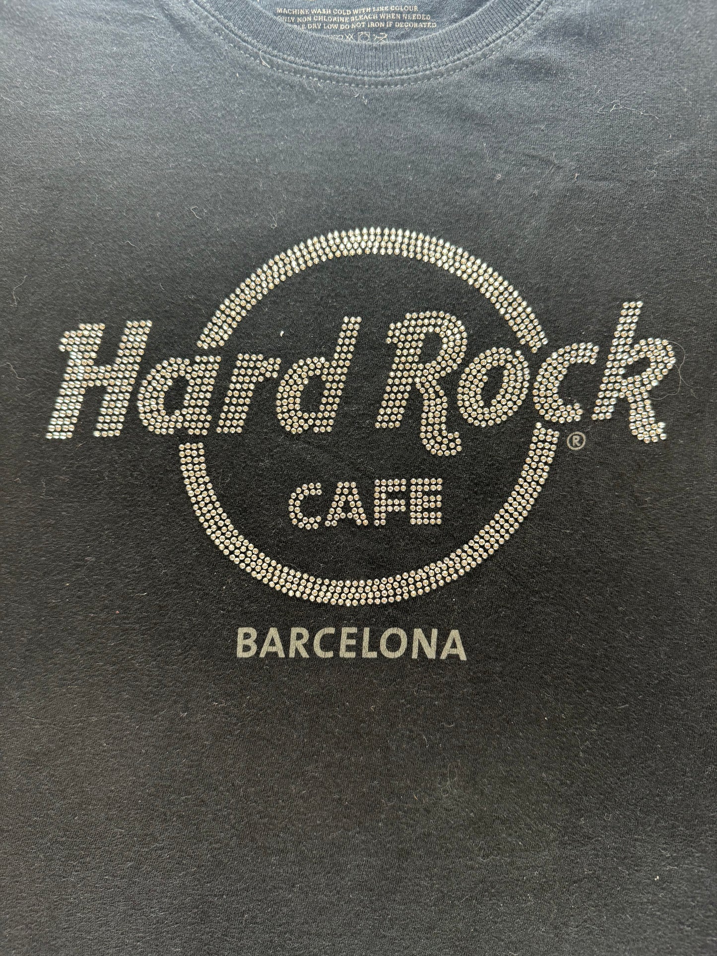 Vintage Hard Rock Cafe Barcelona Logo Tee(Women's Small)