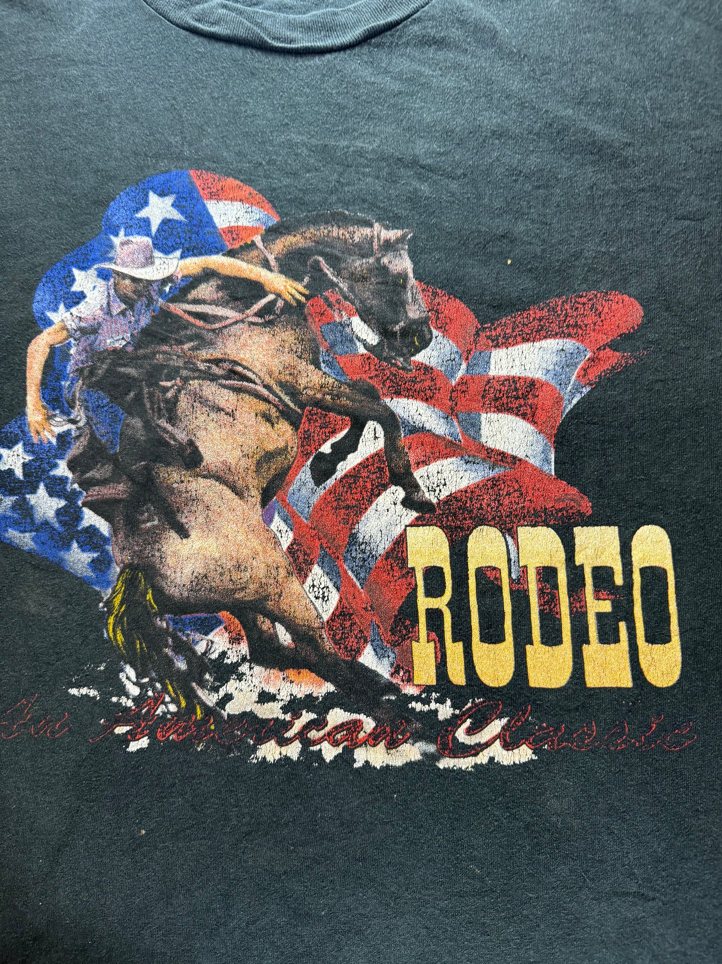 Vintage Animal Rodeo Horses American Classic Tee(XXL)