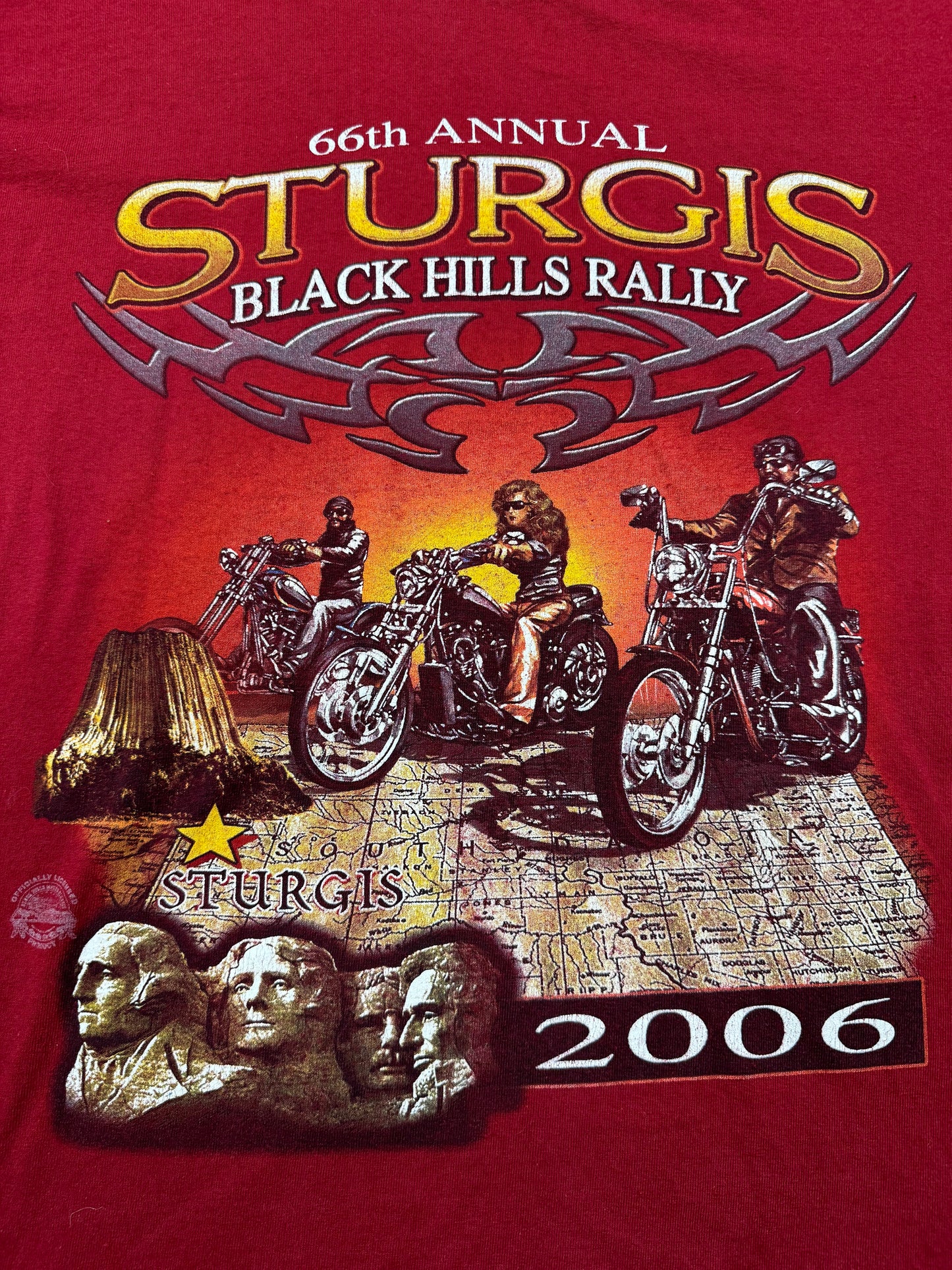 Vintage Sturgis 2006 Black Hills Rally Biker Tee(Large)