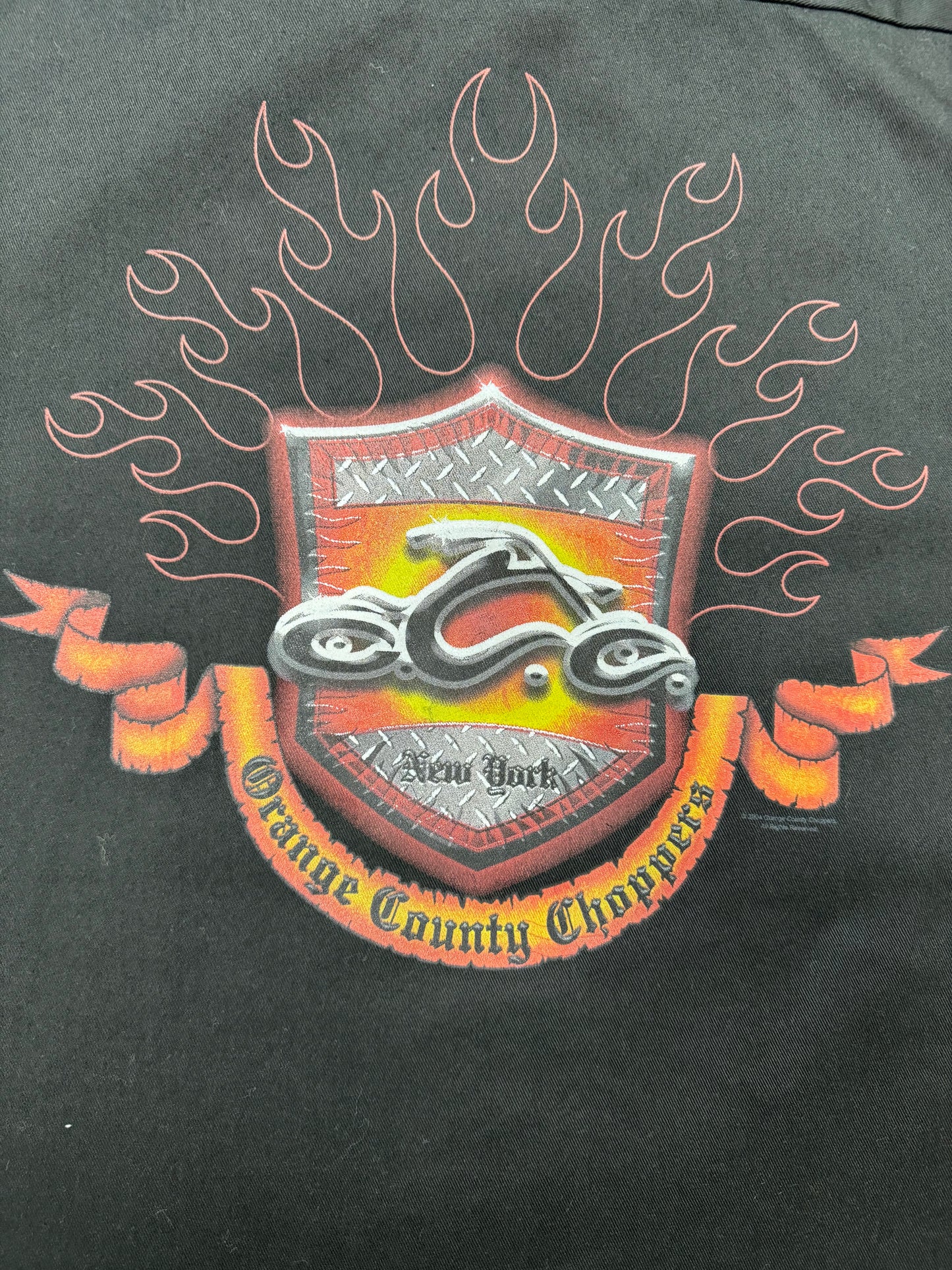 Vintage Orange County Choppers New York Biker Button Up Work Shirt(XL)