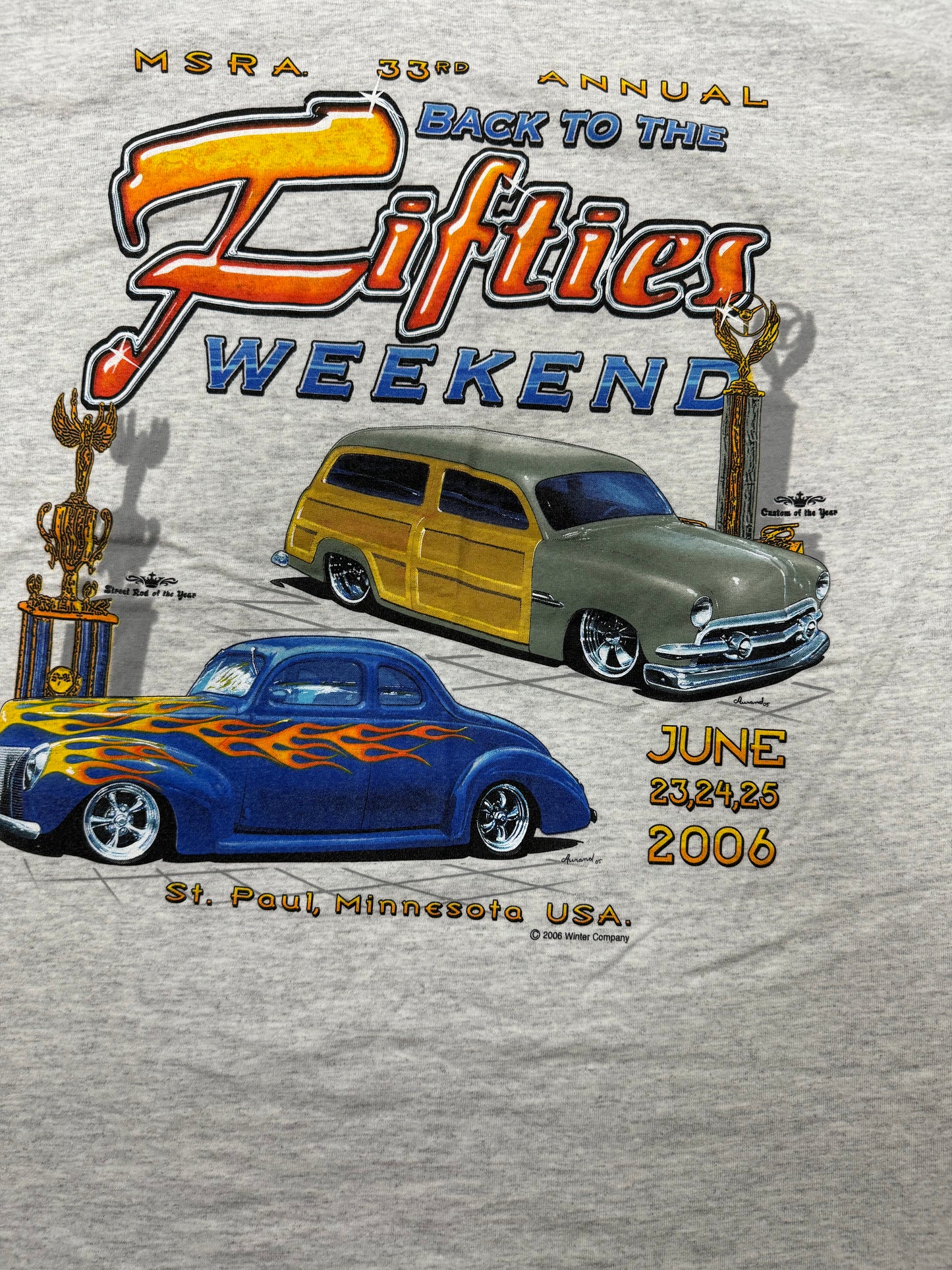 Vintage 2006 Back to the Fifties Minnesota Auto Car Show Tee(XL)