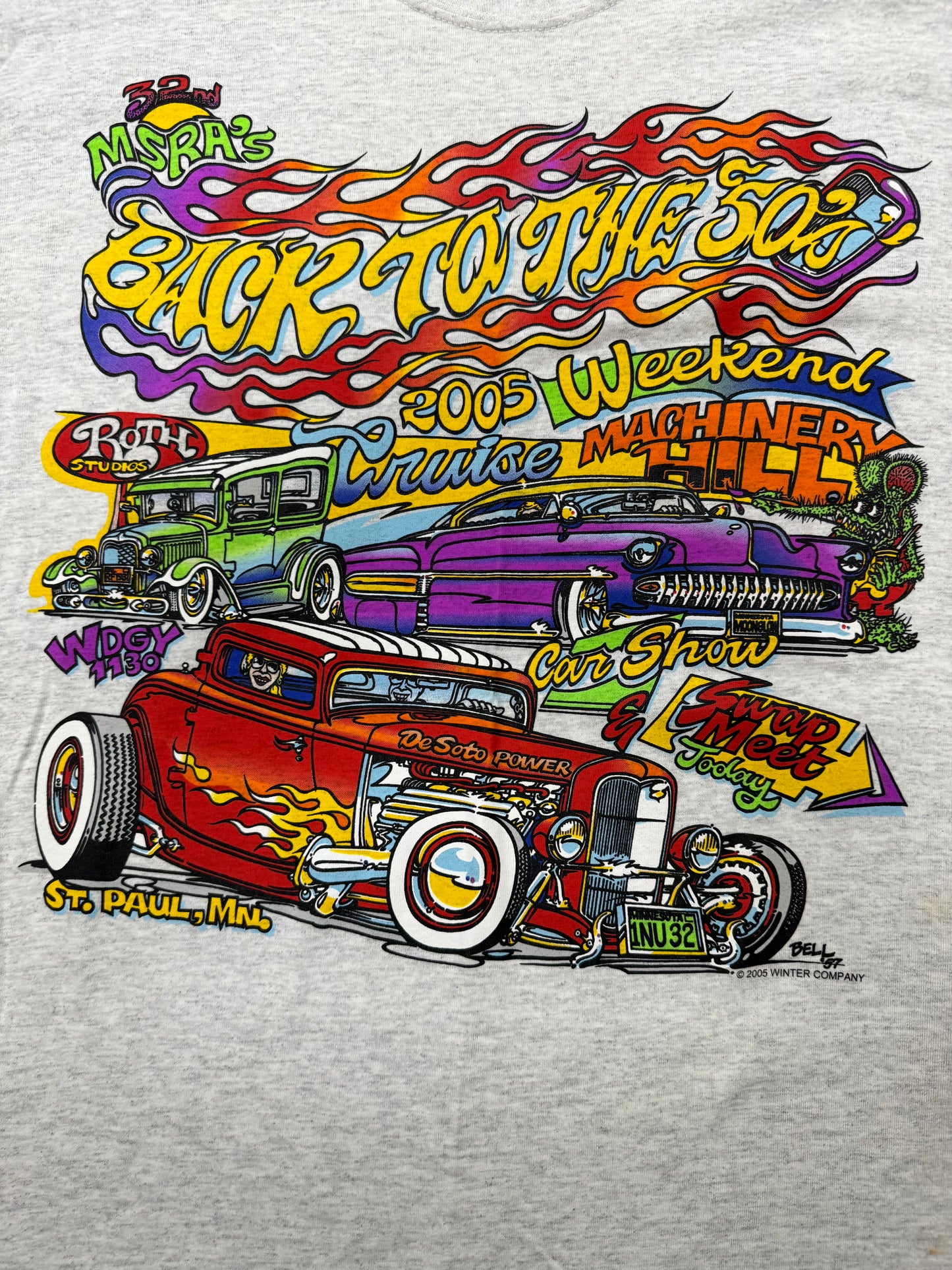 Vintage 2005 Back to the 50's Minnesota Auto Car Show Tee(Large)