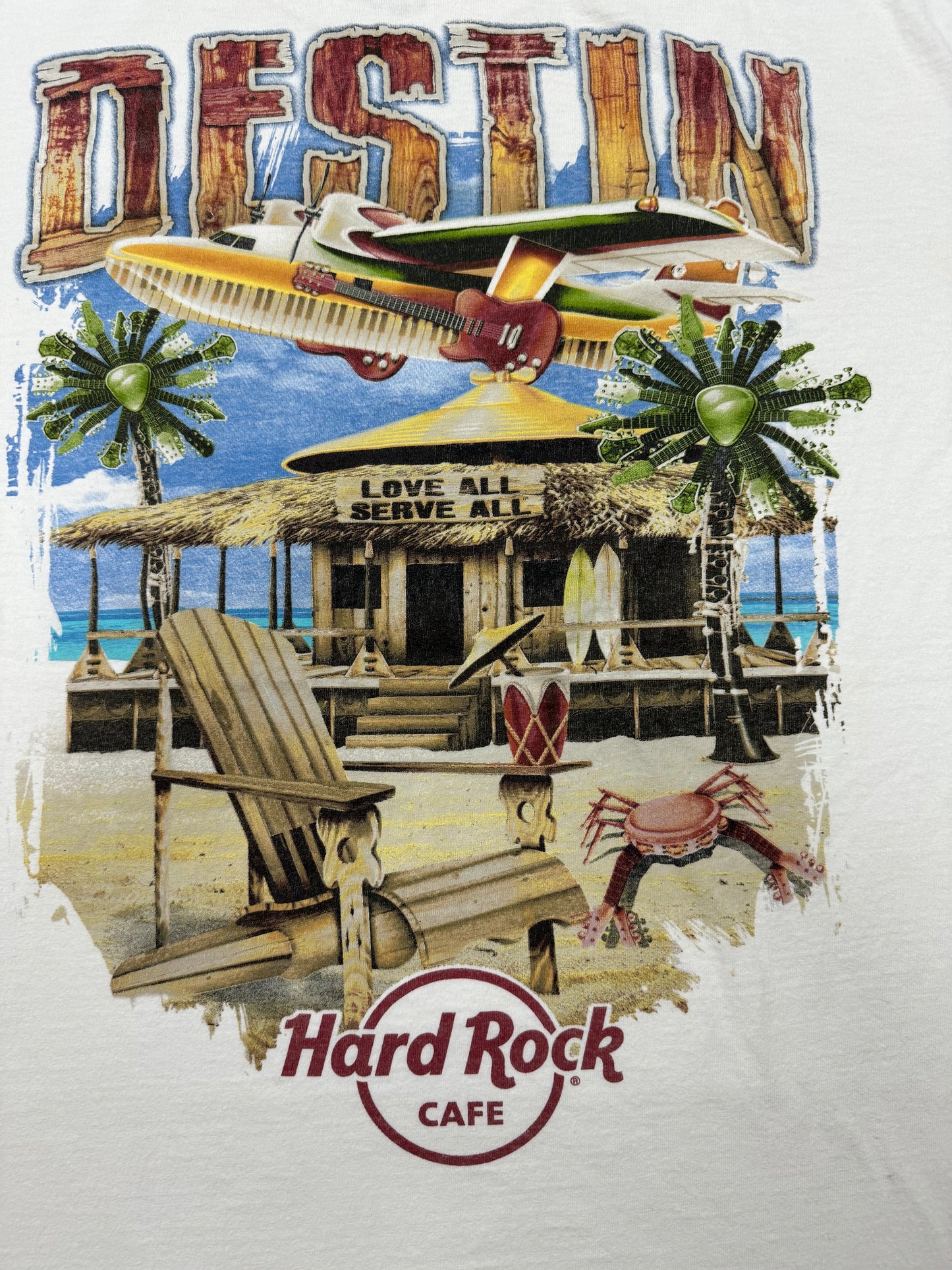 Vintage Hard Rock Cafe Logo Destin Vacation Tee(XL)