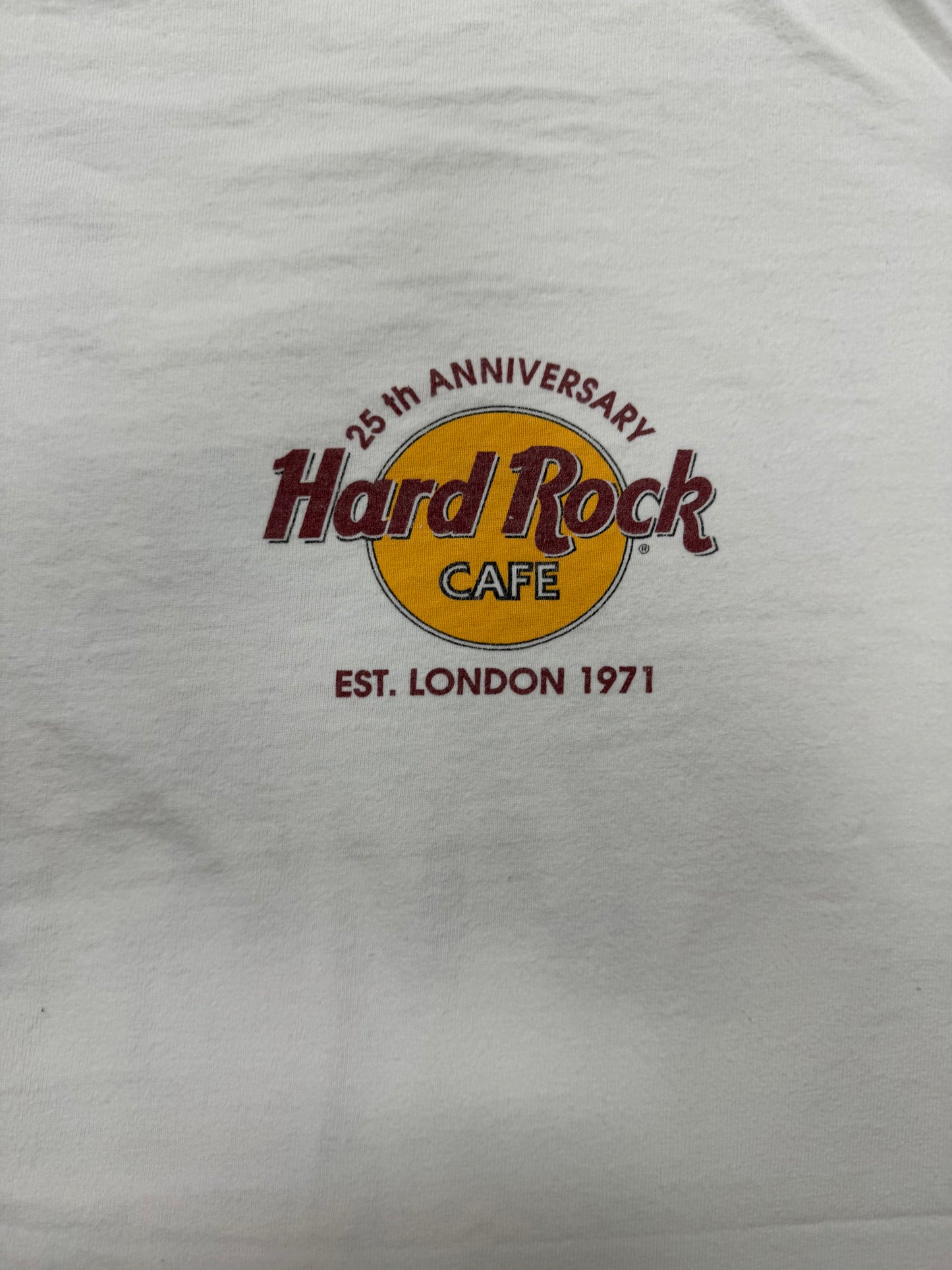 Vintage Hard Rock Cafe Logo 25th Anniversary Vacation Tee(XL)