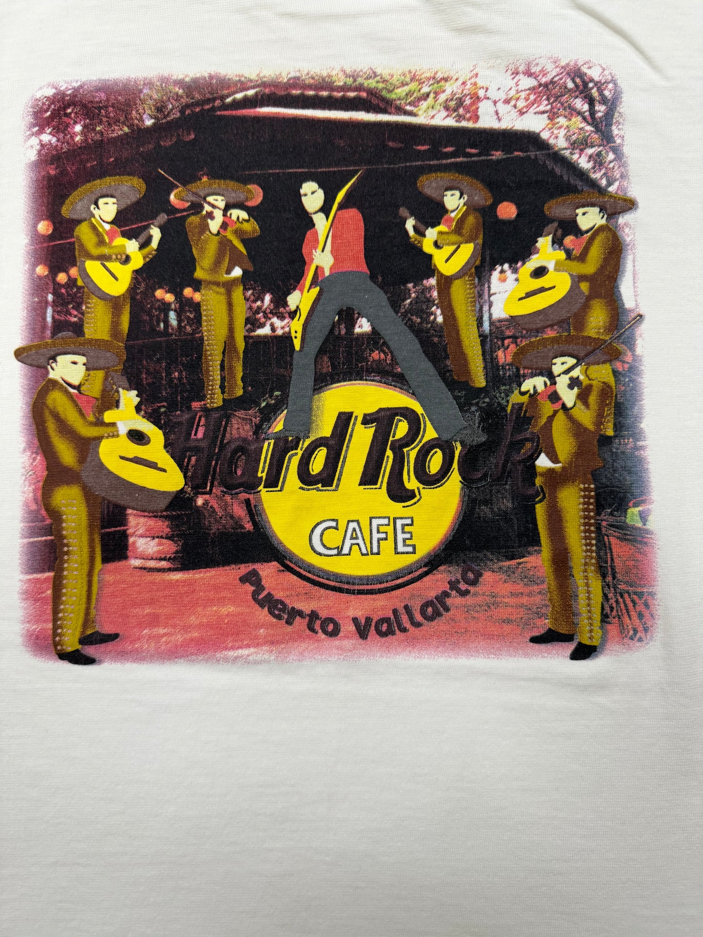 Vintage Hard Rock Cafe Logo Puerto Vallarta Mexico Vacation Tee(XL)