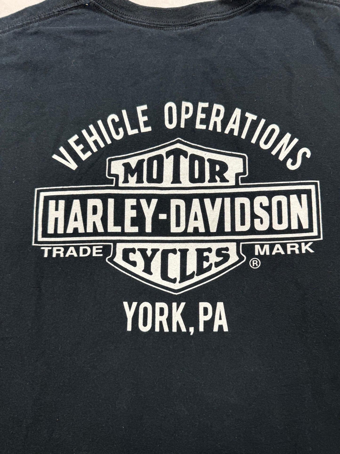 Vintage Harley Davidson Biker Logo York Pennsylvania Vacation Tee(XL)