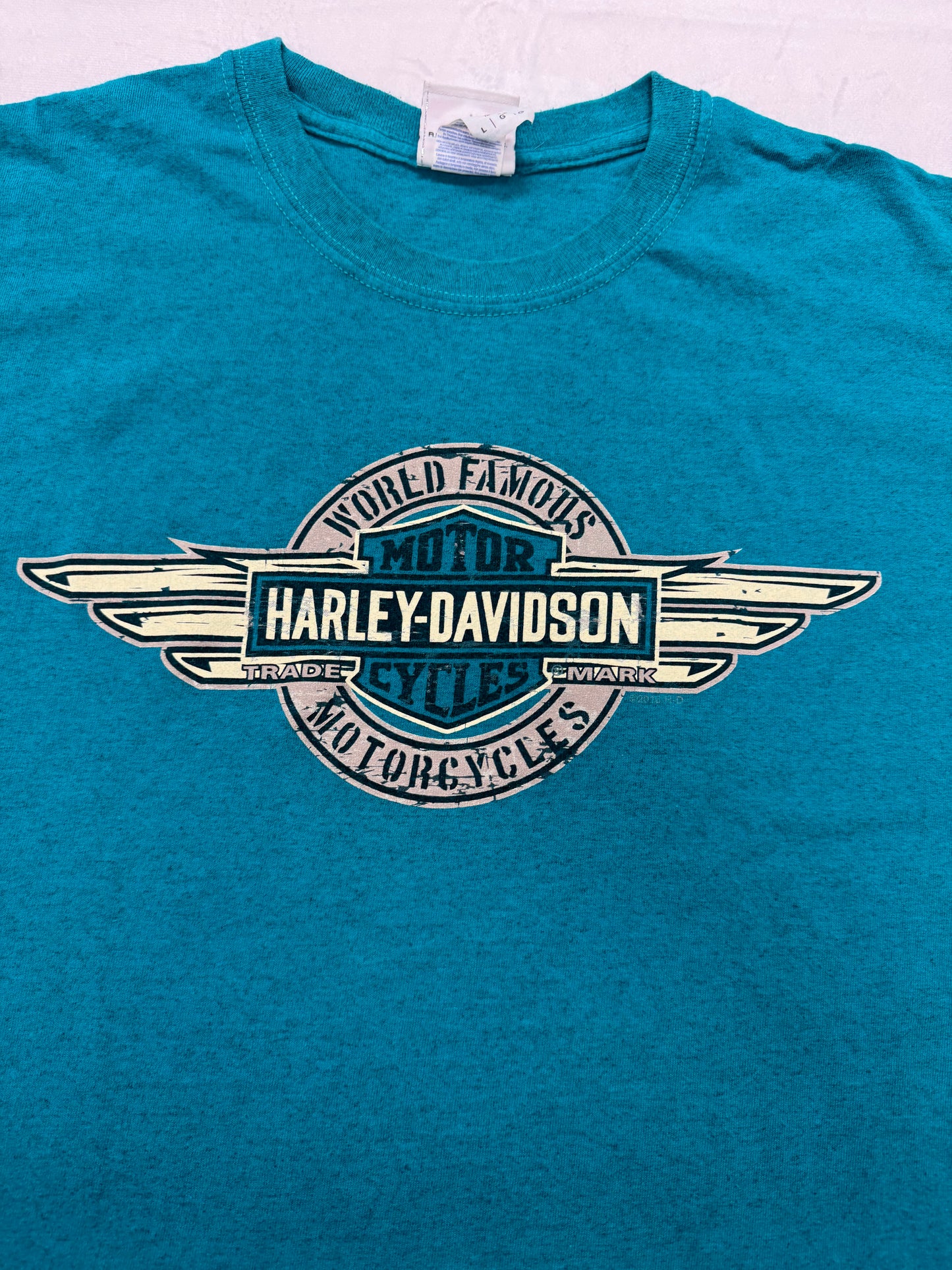 Vintage Harley Davidson Biker Logo St. Louis Missouri Tee(Large)