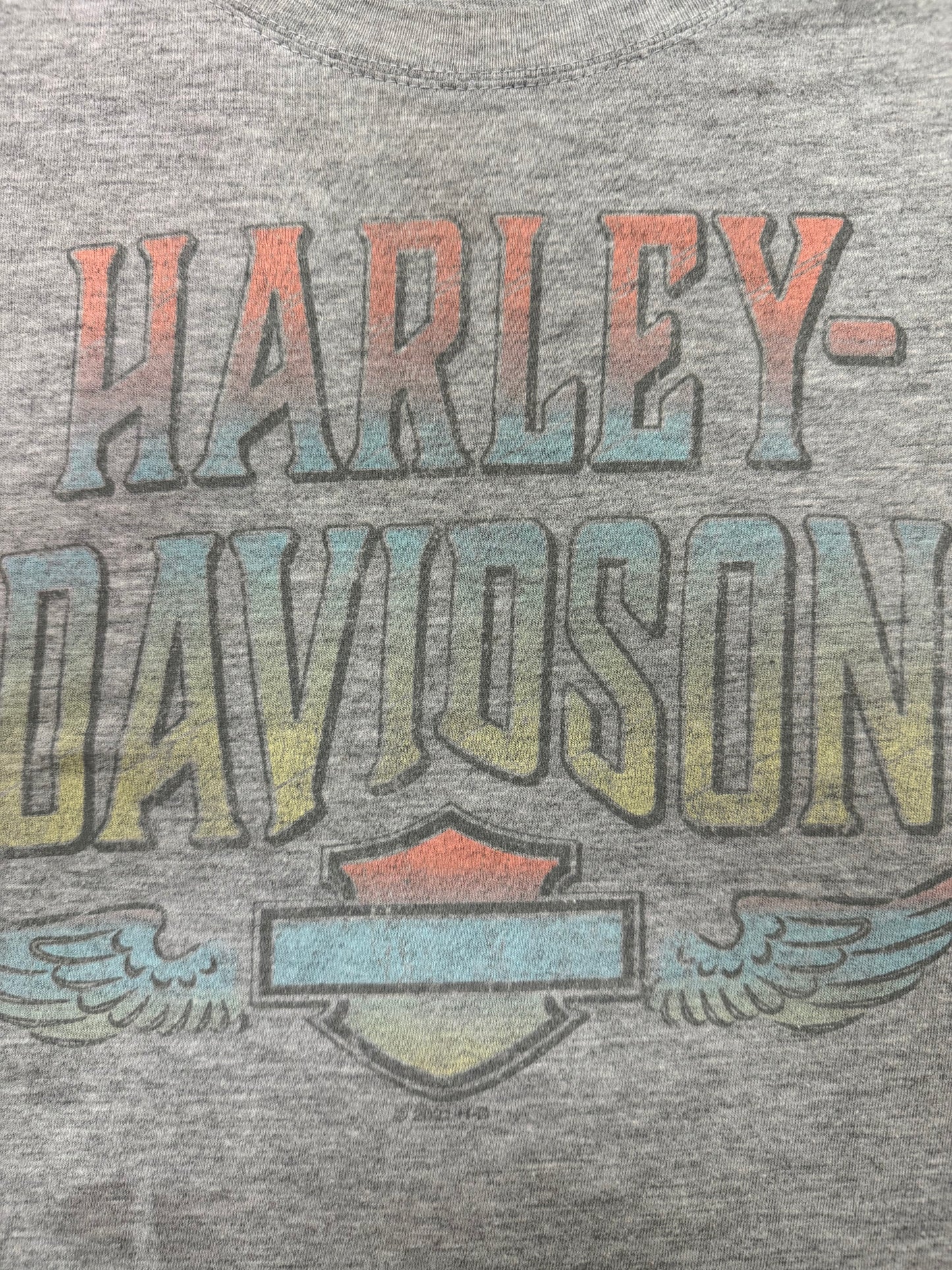 Vintage Harley Davidson Biker Logo Tee(Women's Medium)