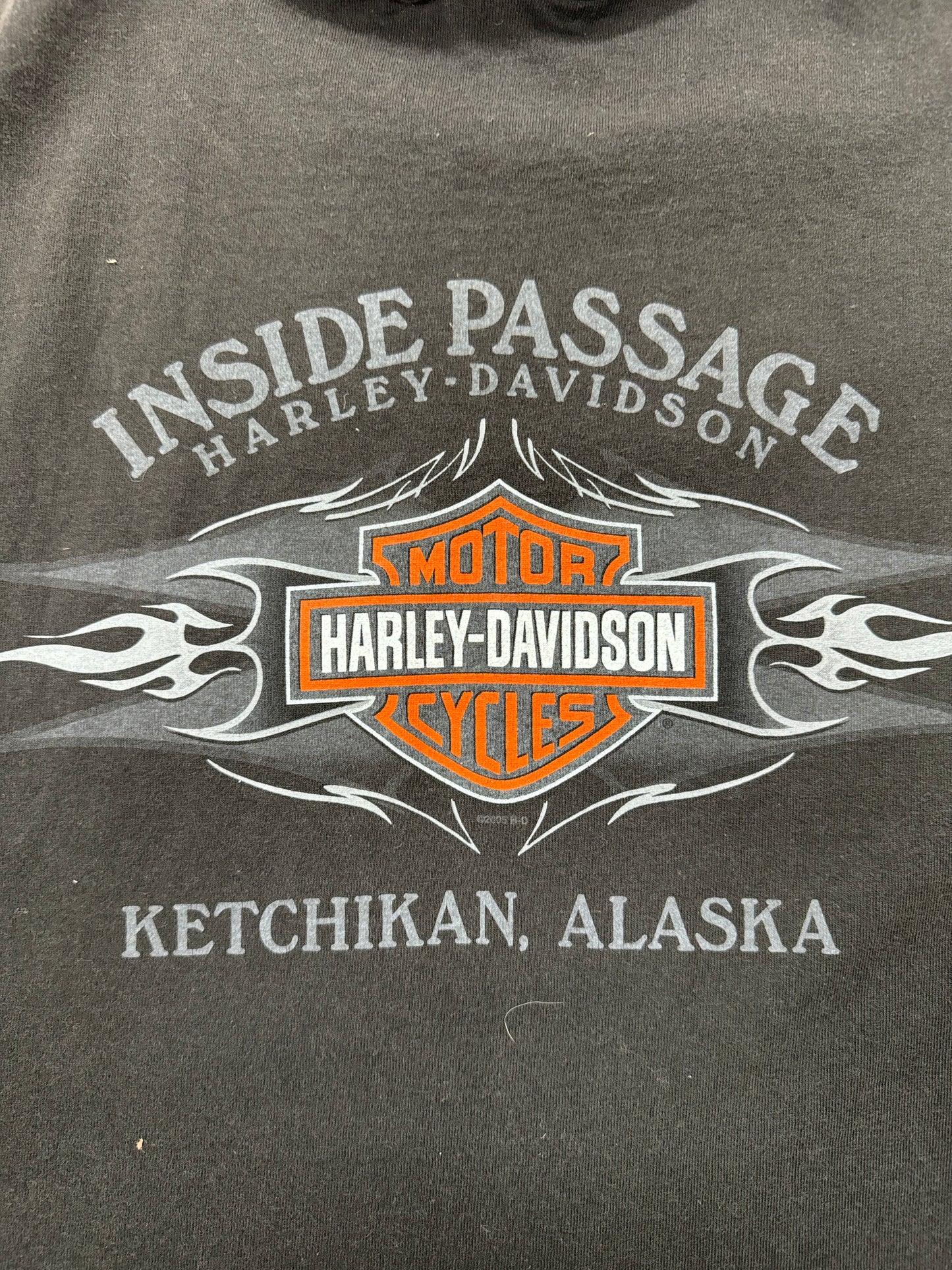 Vintage Harley Davidson Logo Biker Ketchikan Alaska Vacation Tank Top(Large)