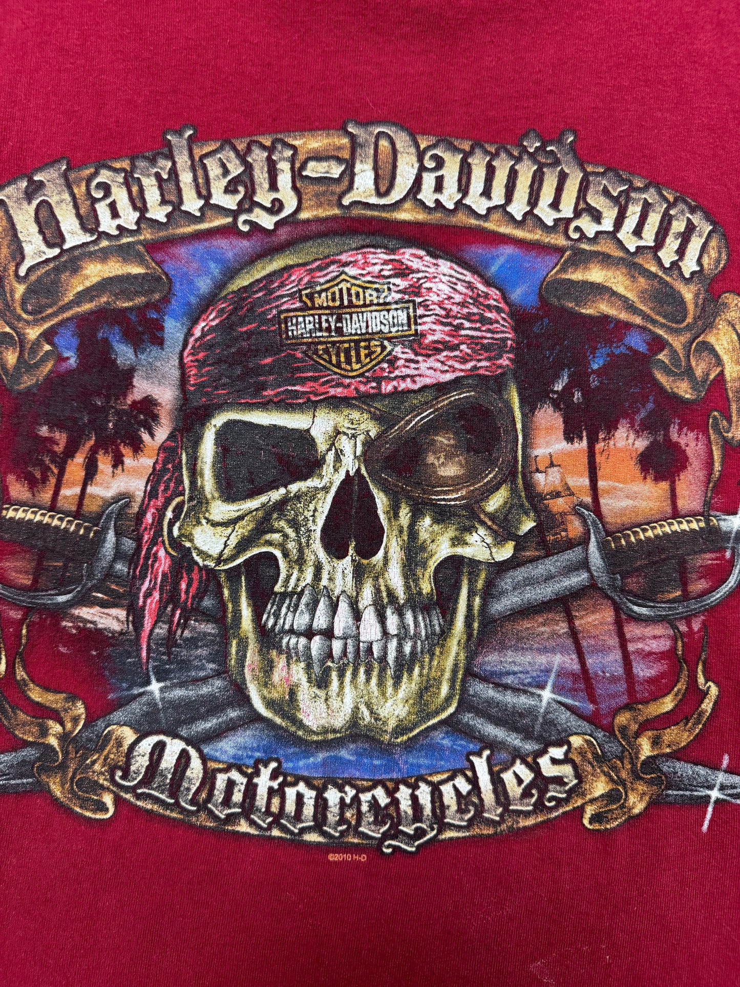 Vintage Harley Davidson Logo Biker Orlando Florida Vacation Tank Top(XL)