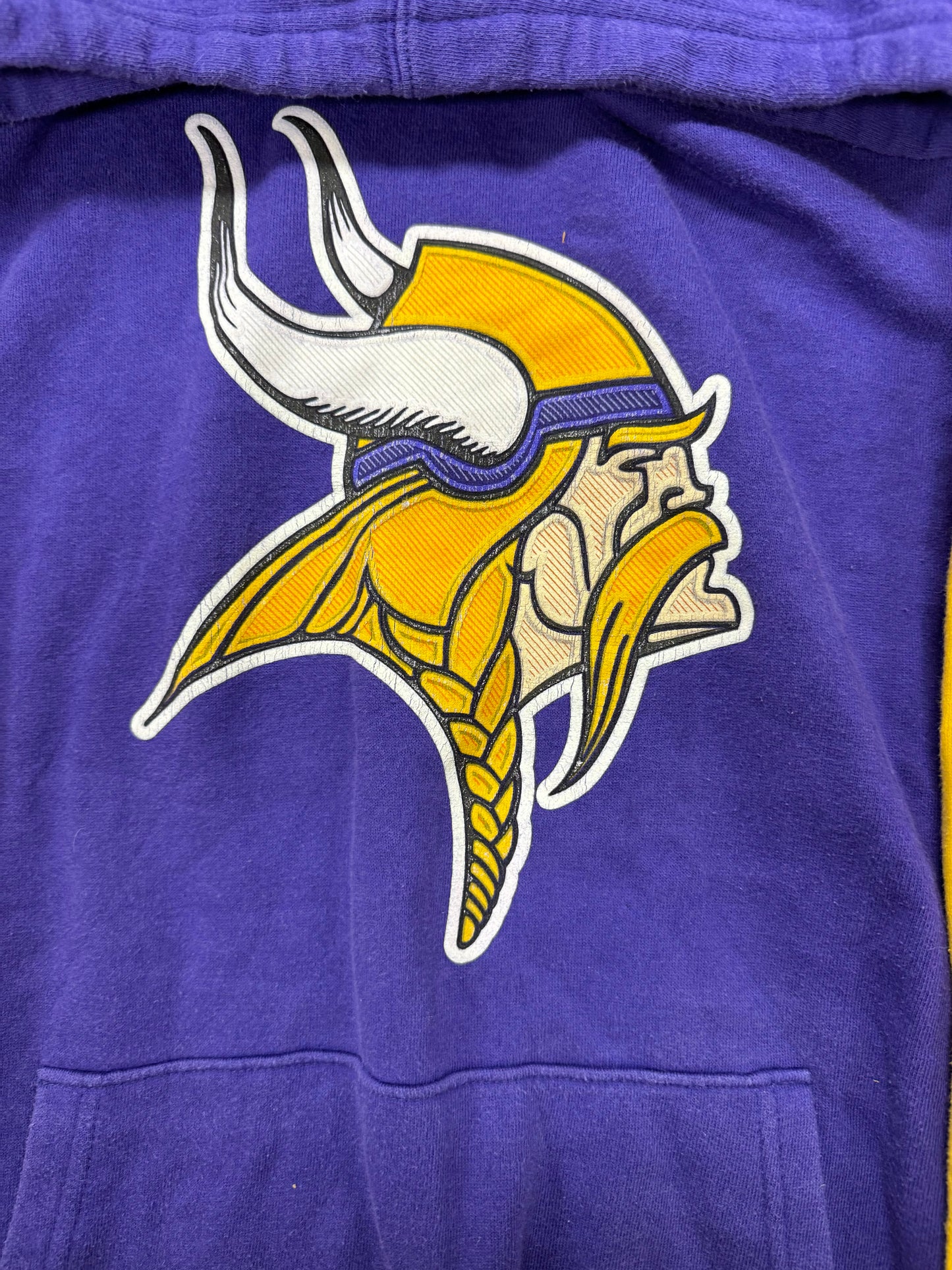 Vintage Minnesota Vikings NFL Football Team Logo Hooded Sweatshirt(Large)