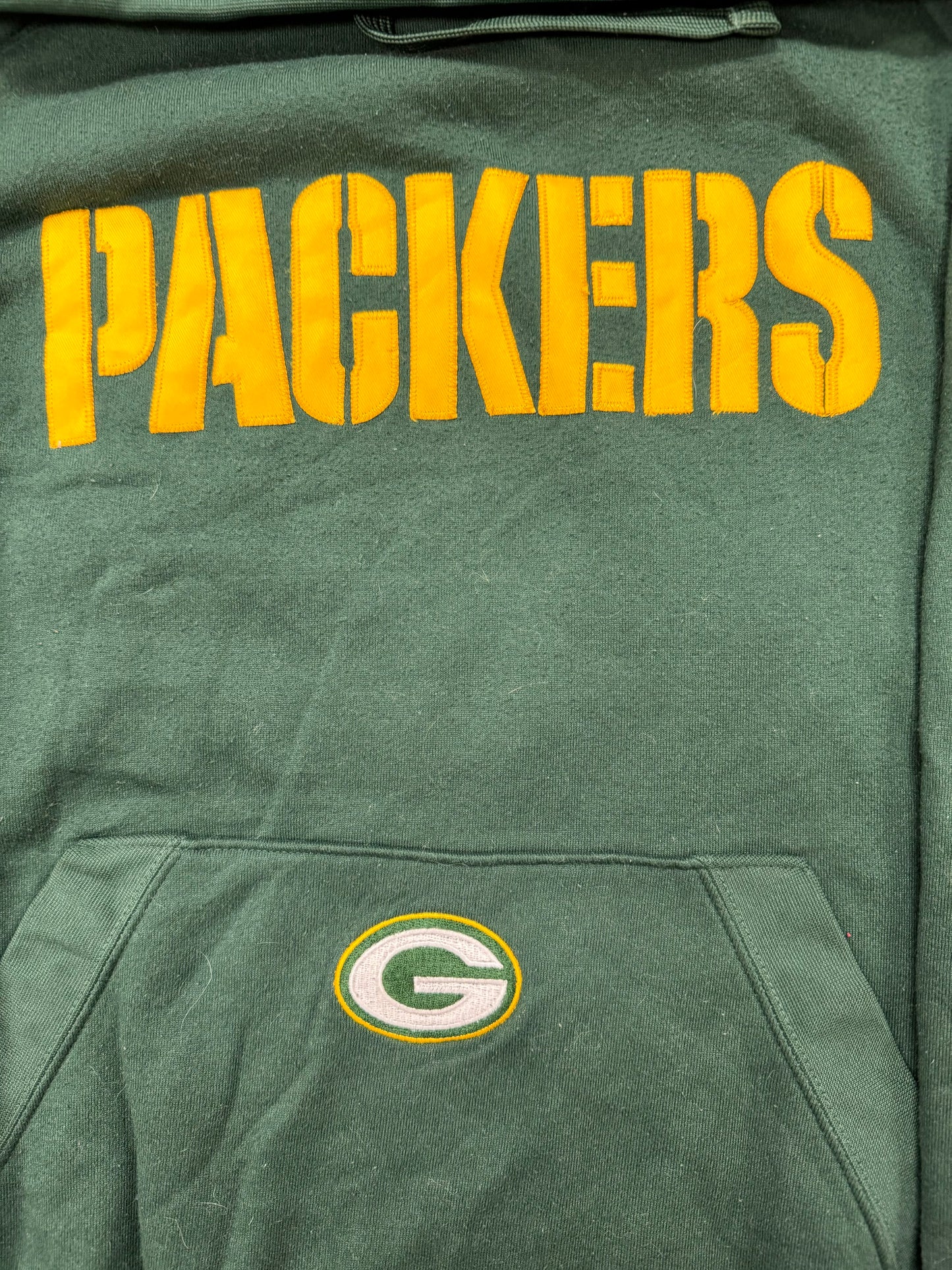 Vintage Green Bay Packers NFL Football Team Logo Hoooded Sweatshirt(Small)