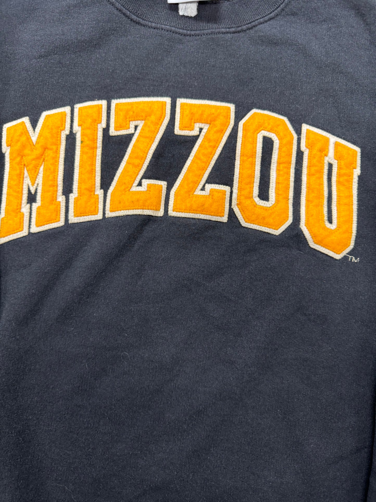 Vintage Mizzou University NCAA College Logo Crewneck Sweatshirt(Small)