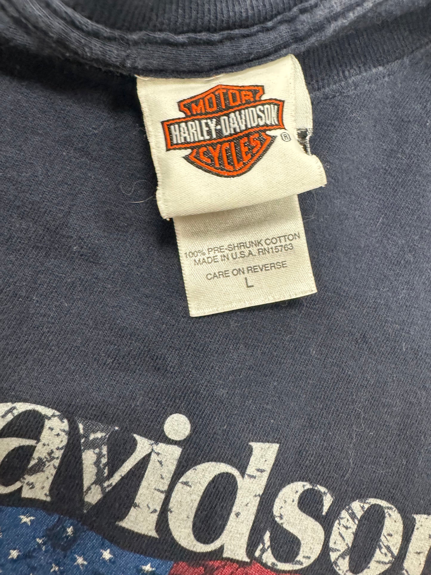 Vintage Harley Davidson Biker Logo Gettysburg Pennsylvania Longsleeve Tee(Large)