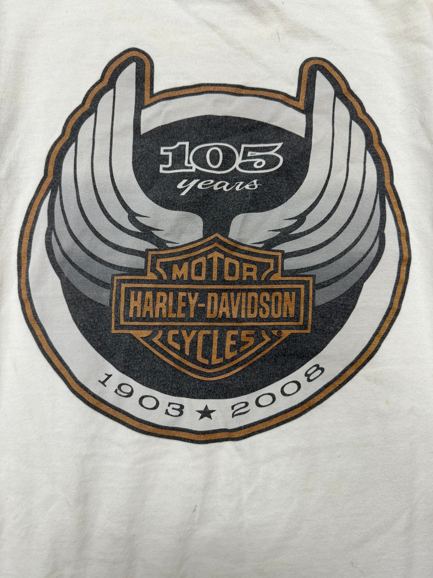 Vintage Harley Davidson Biker Logo 2008 Longsleeve Tee(Large)